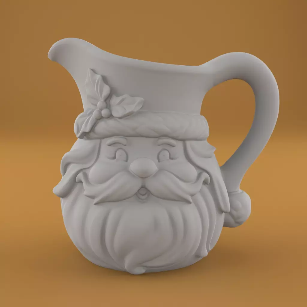 Santa Sweet Treats Candy and Candle Container 3D print model_4