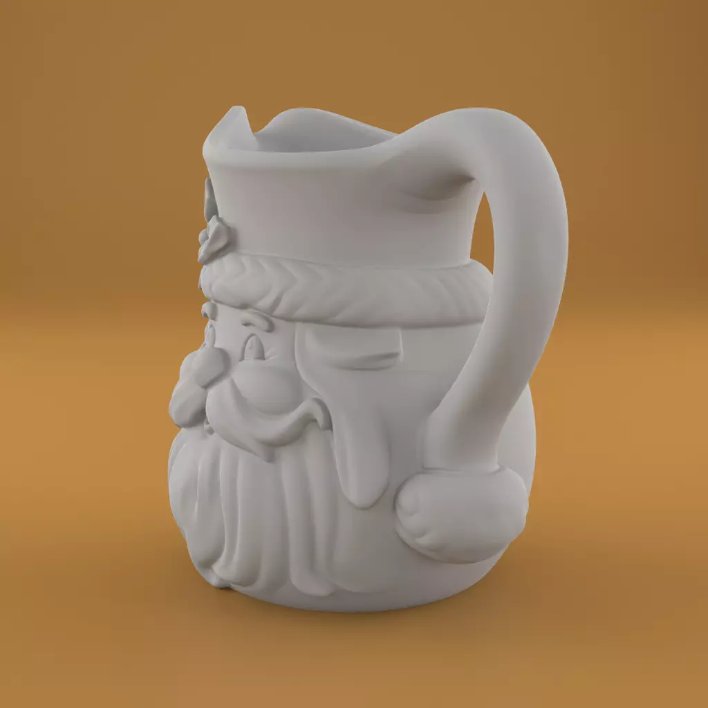 Santa Sweet Treats Candy and Candle Container 3D print model_5