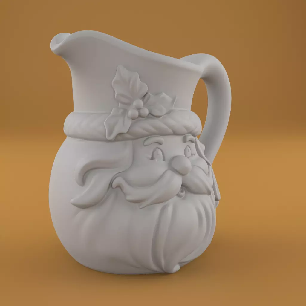 Santa Sweet Treats Candy and Candle Container 3D print model_7