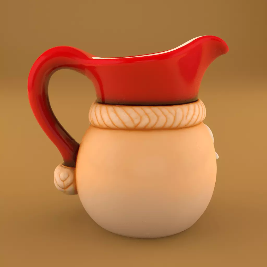 Santa Sweet Treats Candy and Candle Container 3D print model_2