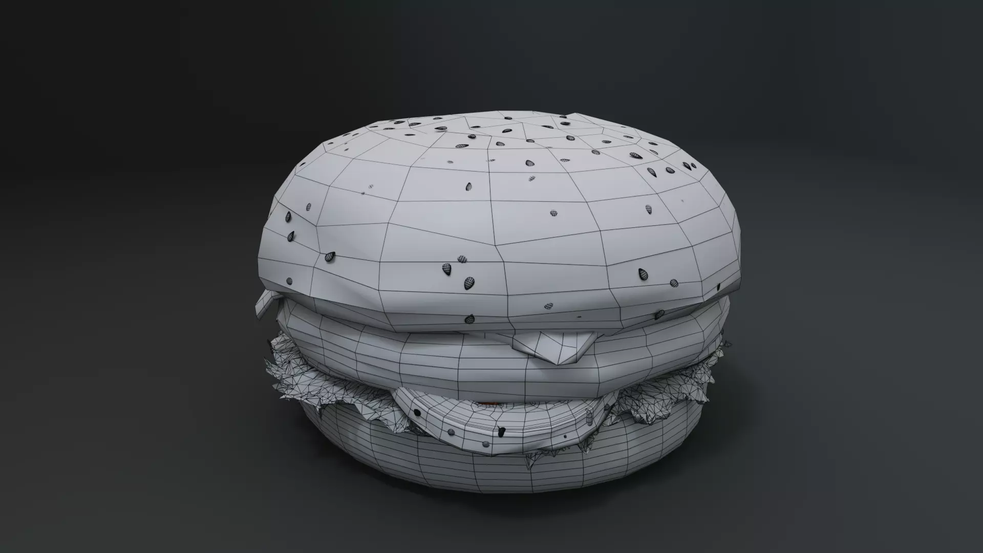 3D Cheeseburger with package model 3D model_18