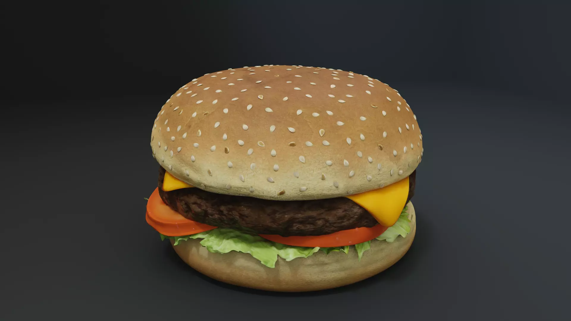3D Cheeseburger with package model 3D model_4
