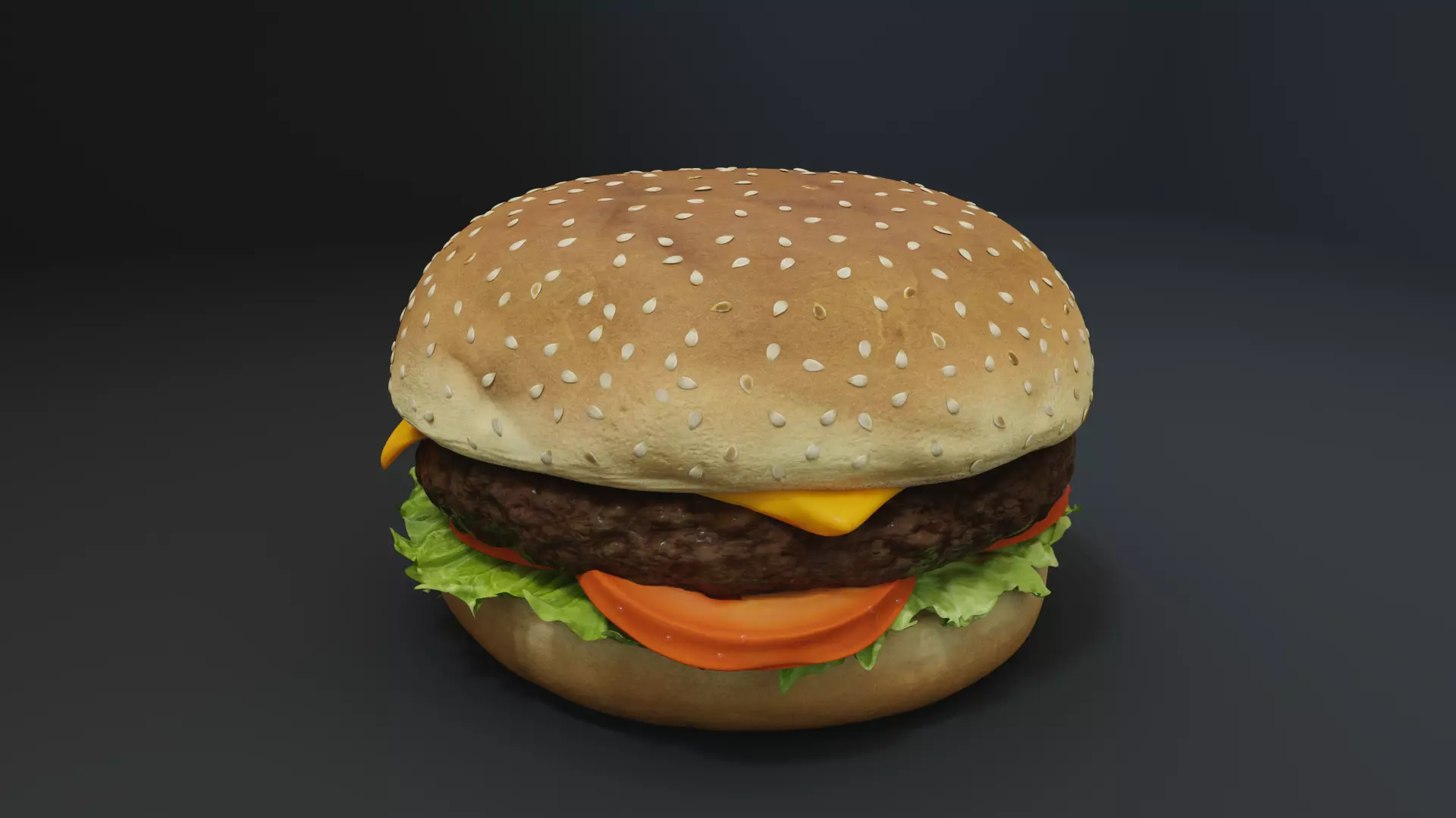 3D Cheeseburger with package model 3D model_5