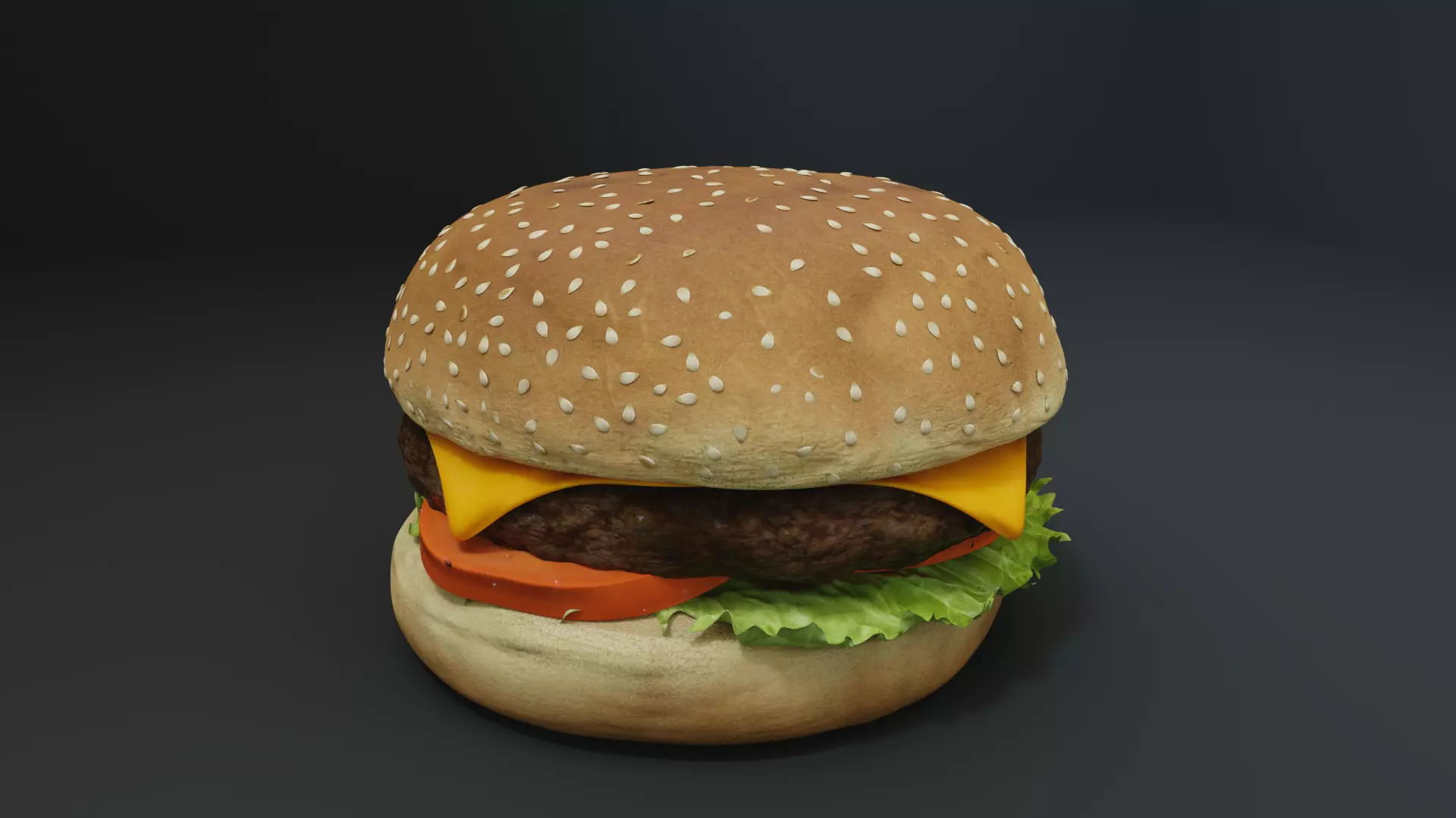 3D Cheeseburger with package model 3D model_7