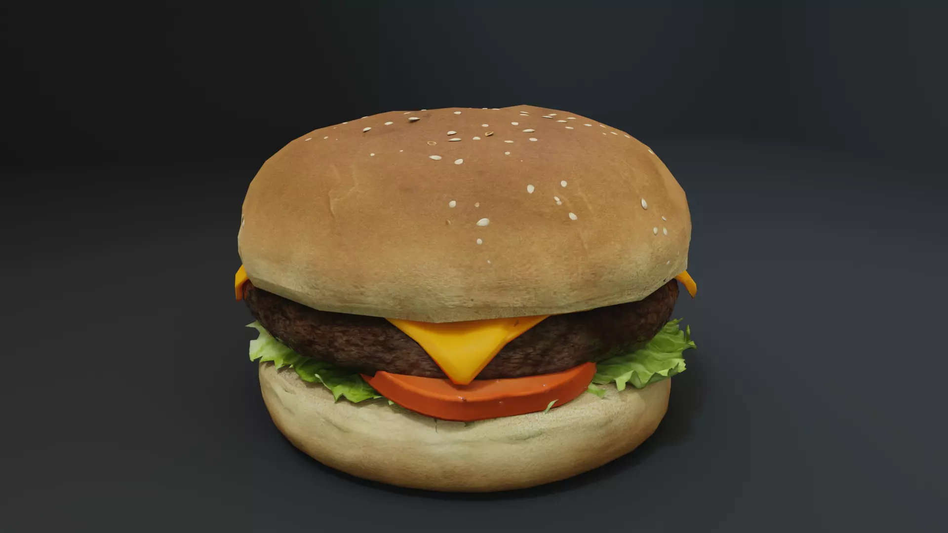 3D Cheeseburger with package model 3D model_10