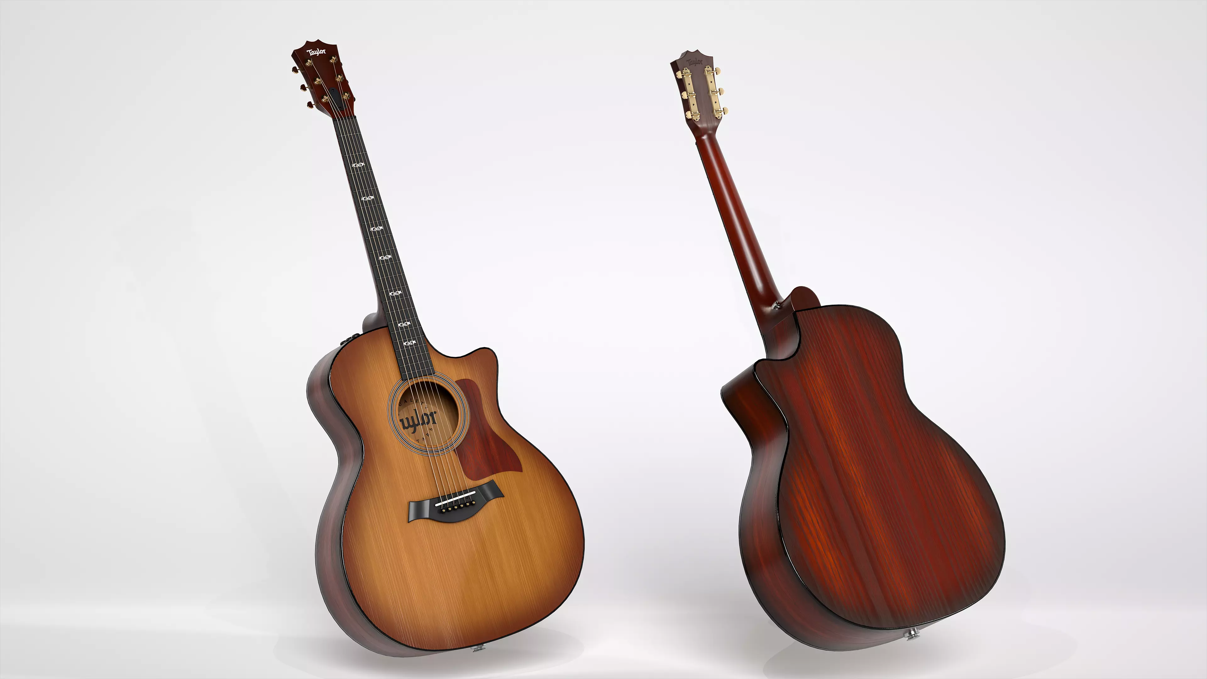 Guitar Low-poly 3D model_0