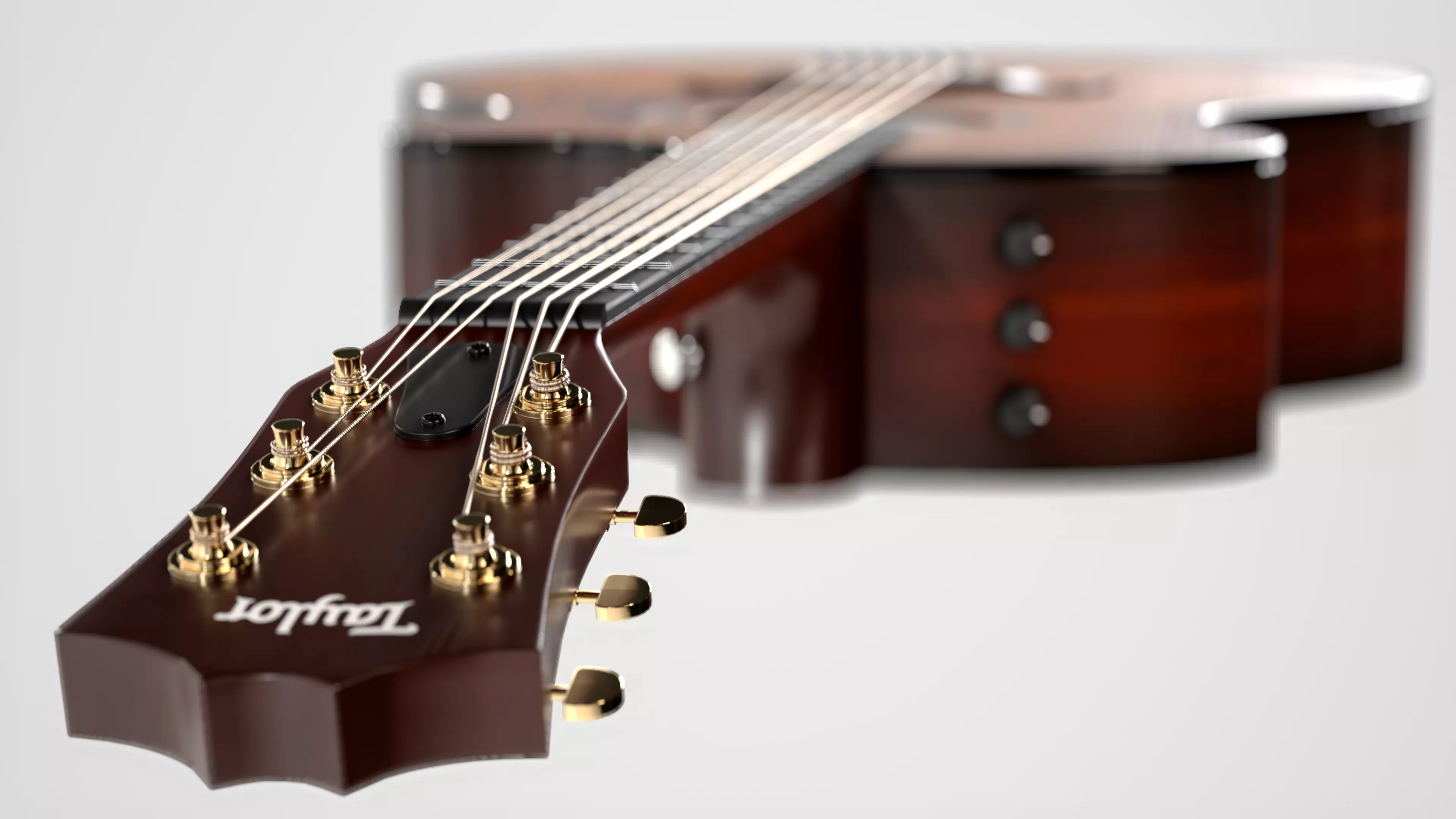 Guitar Low-poly 3D model_5