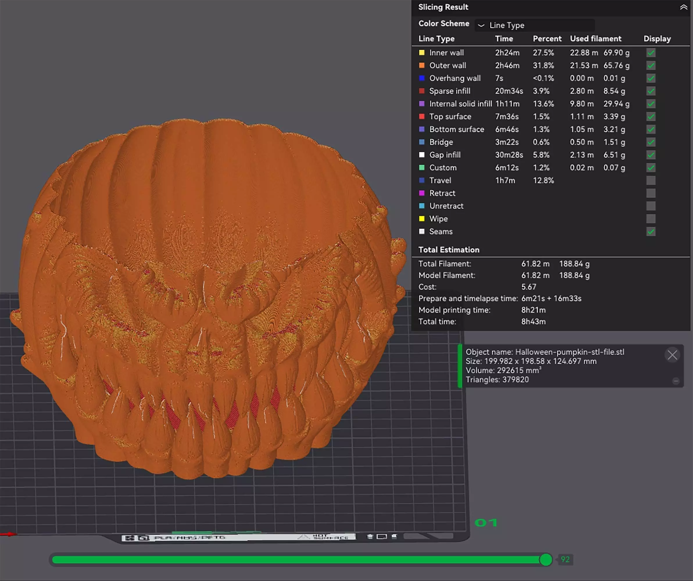 Halloween Pumpkin Candy Basket 3D Model STL 3D print model_4