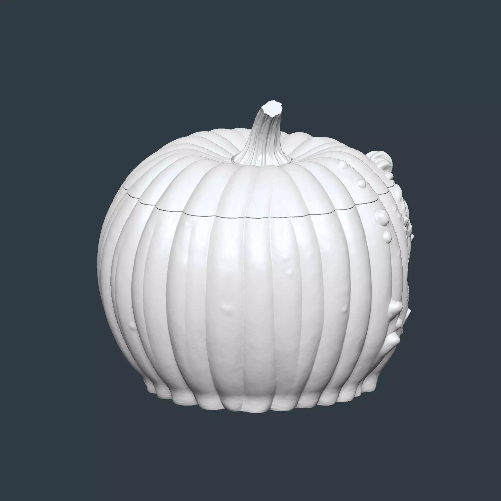 Halloween Pumpkin Candy Basket 3D Model STL 3D print model_8