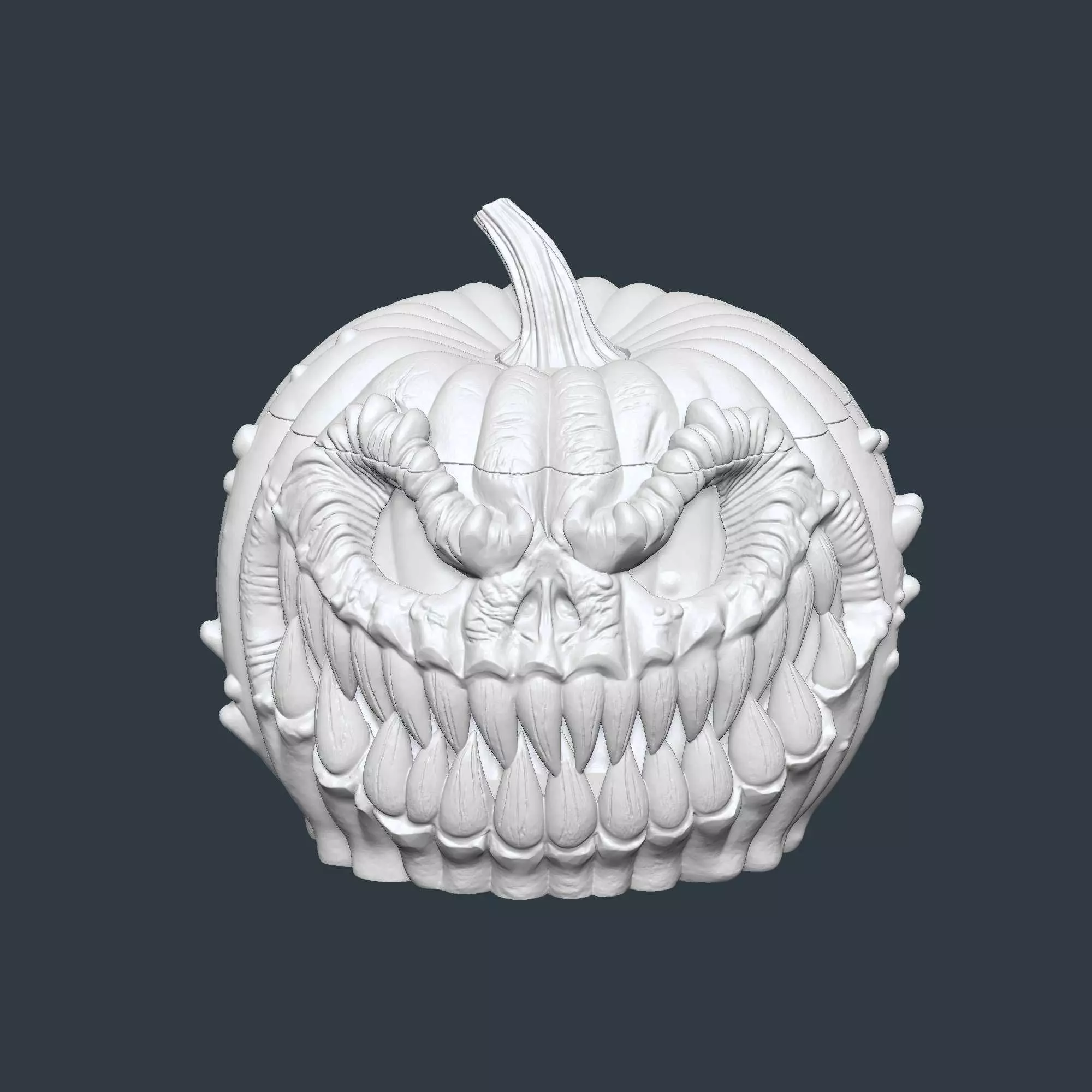 Halloween Pumpkin Candy Basket 3D Model STL 3D print model_1