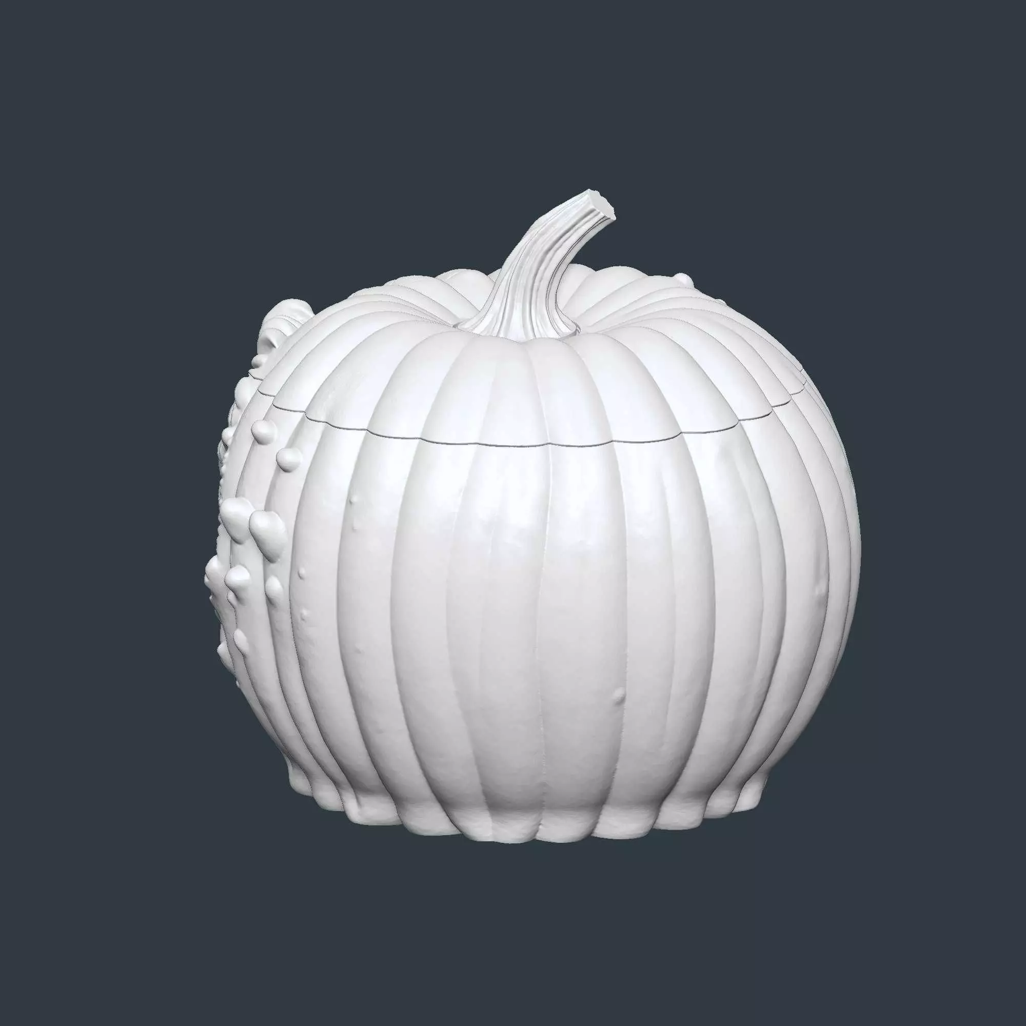 Halloween Pumpkin Candy Basket 3D Model STL 3D print model_7