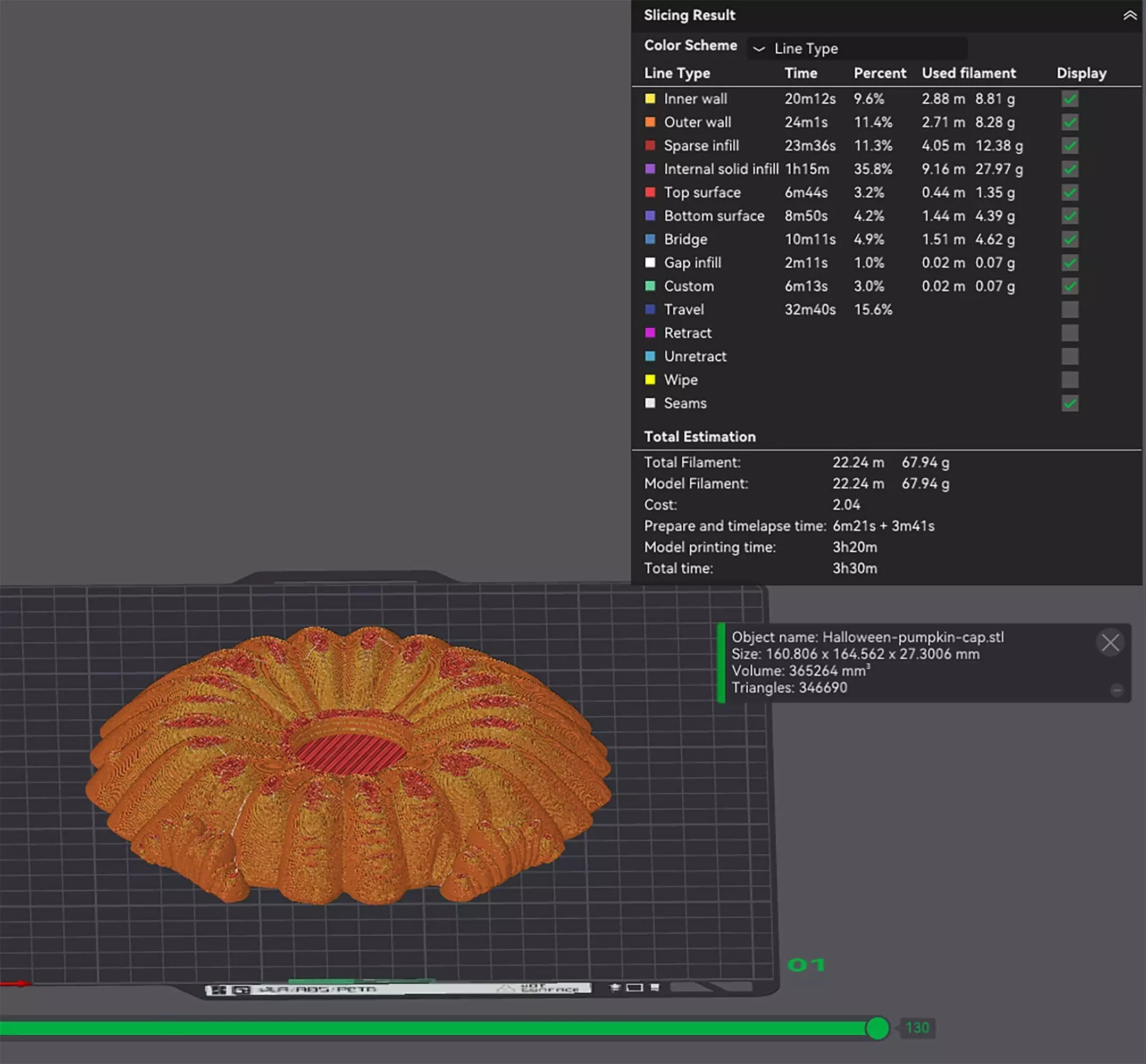 Halloween Pumpkin Candy Basket 3D Model STL 3D print model_3