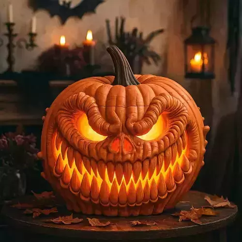 Halloween Pumpkin Candy Basket 3D Model STL