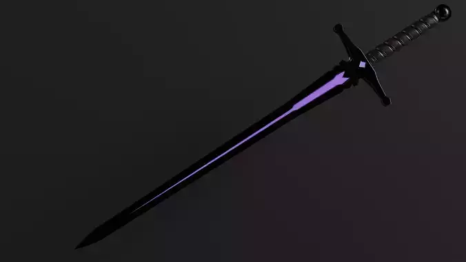 medieval fantasy sword The Violet Requiem vol1-game ready PBR 