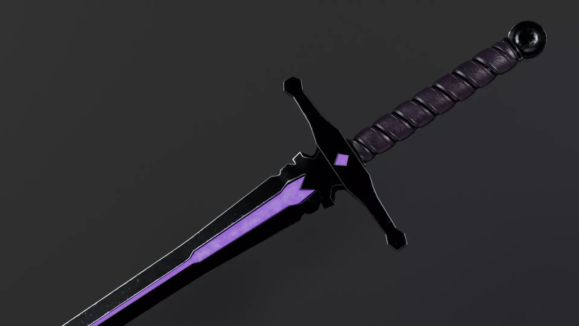 medieval fantasy sword The Violet Requiem vol1-game ready PBR  Low-poly 3D model_2
