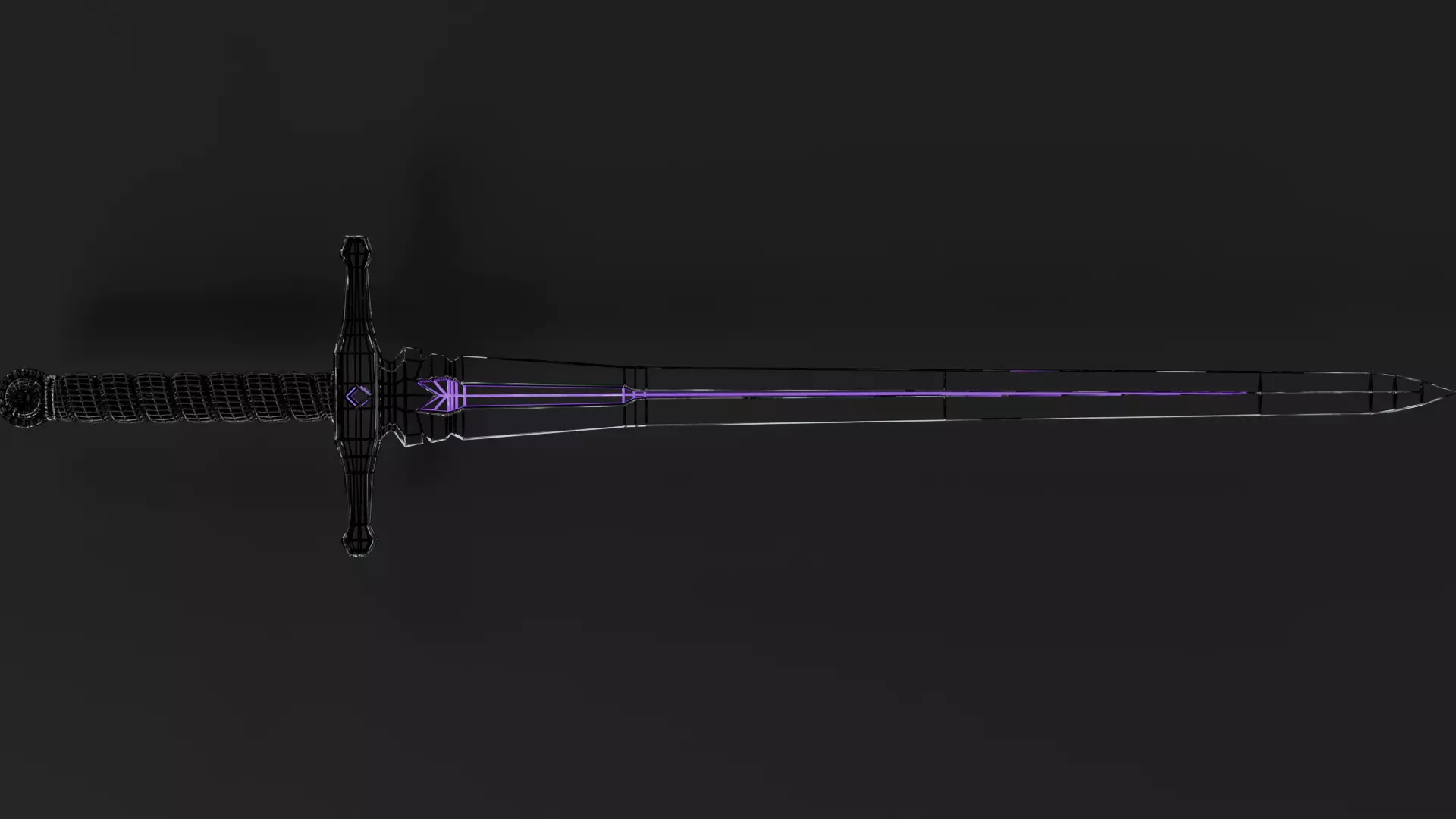 medieval fantasy sword The Violet Requiem vol1-game ready PBR  Low-poly 3D model_5