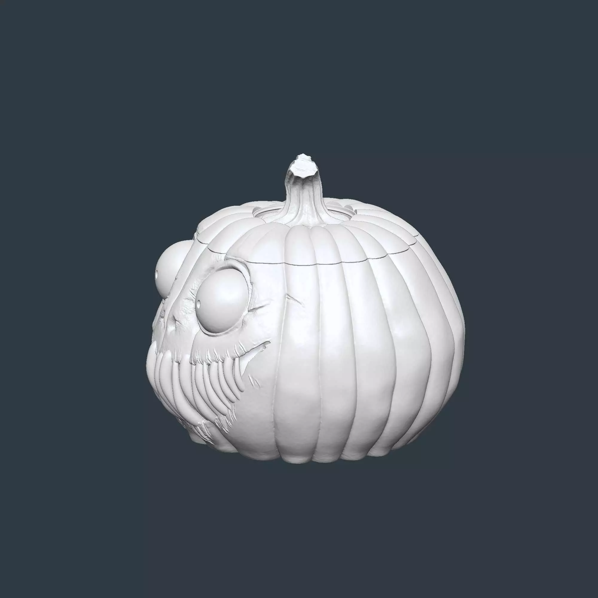 Halloween Pumpkin Basket STL File 3D Printable No Supports 3D print model_7