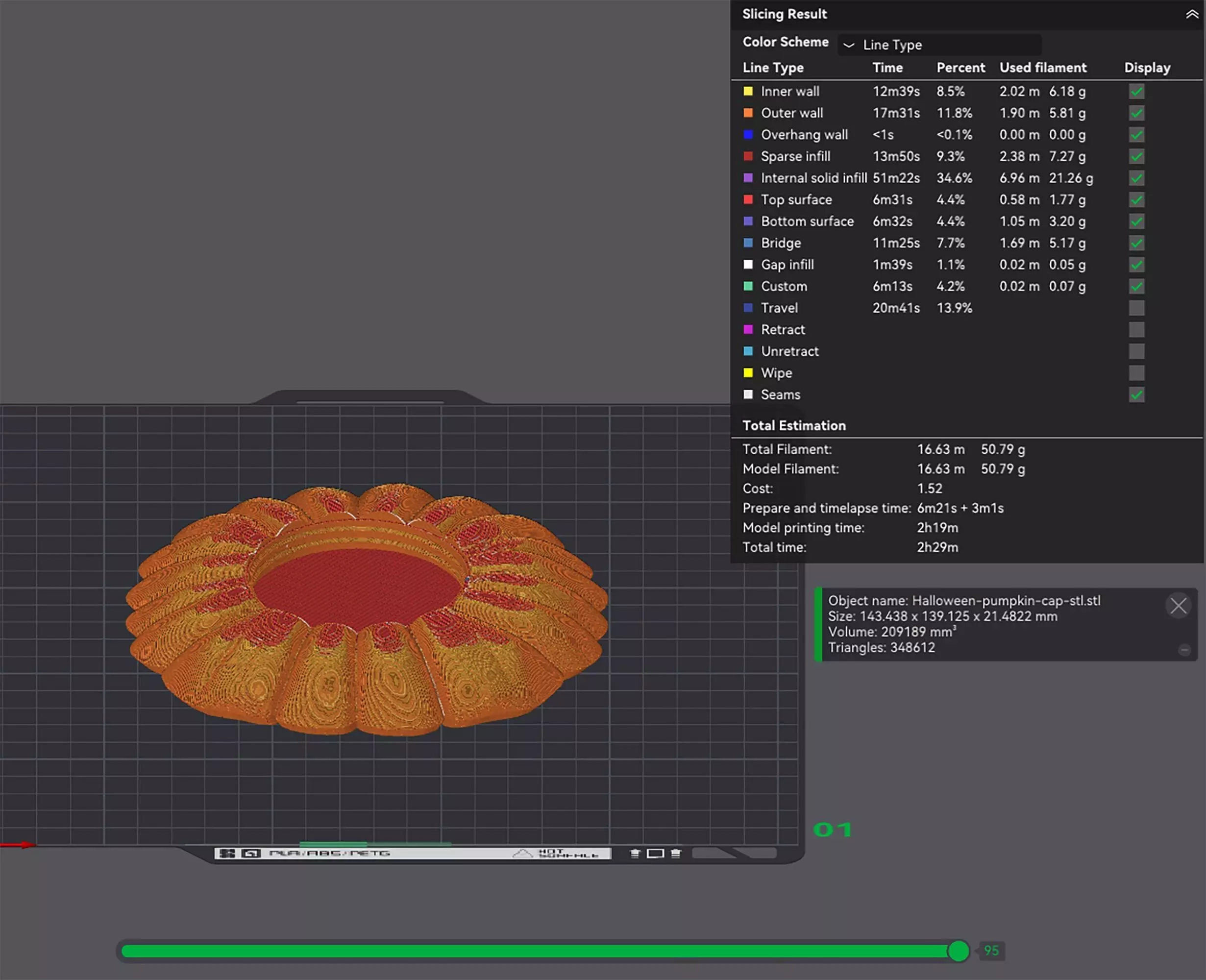 Halloween Pumpkin Basket STL File 3D Printable No Supports 3D print model_4