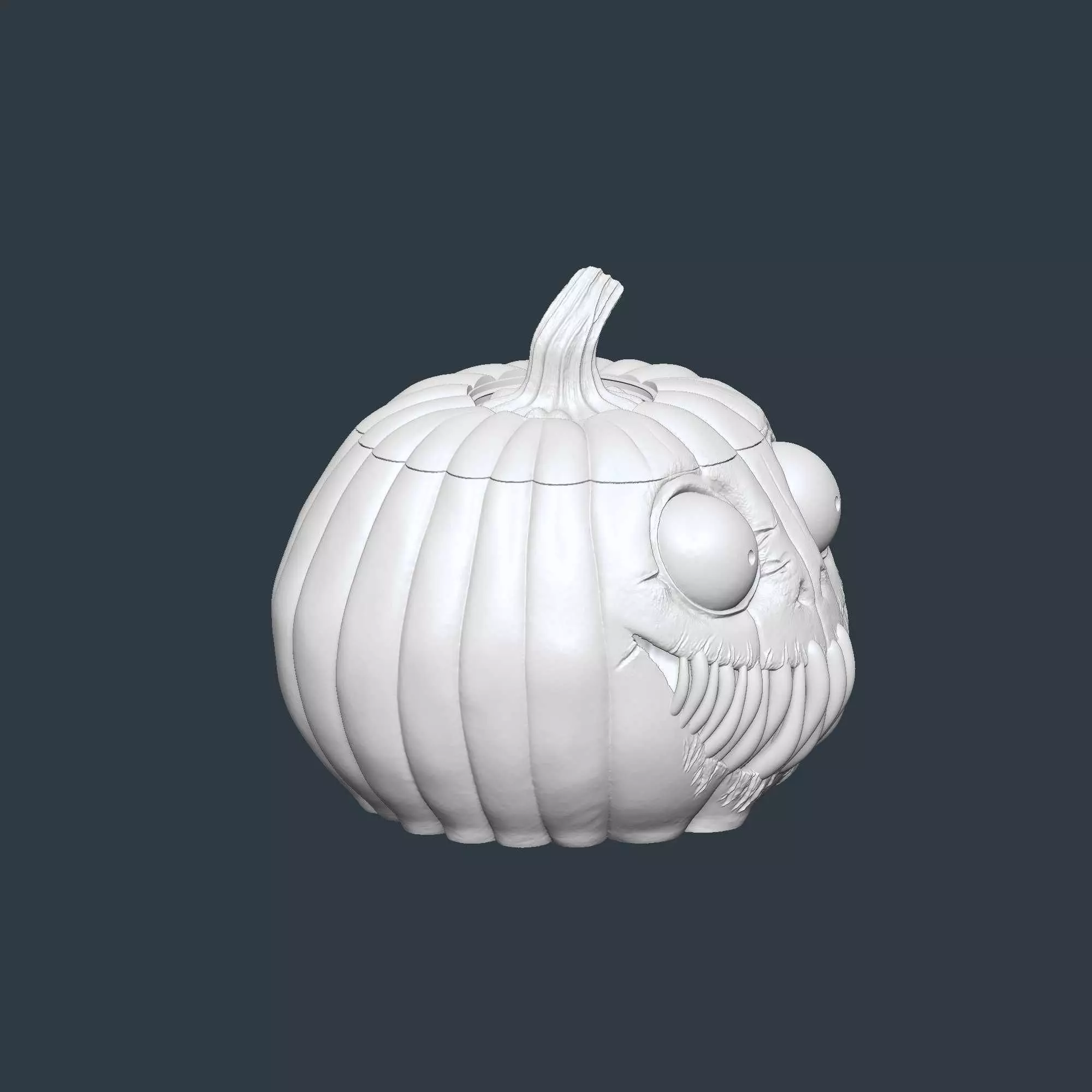 Halloween Pumpkin Basket STL File 3D Printable No Supports 3D print model_1