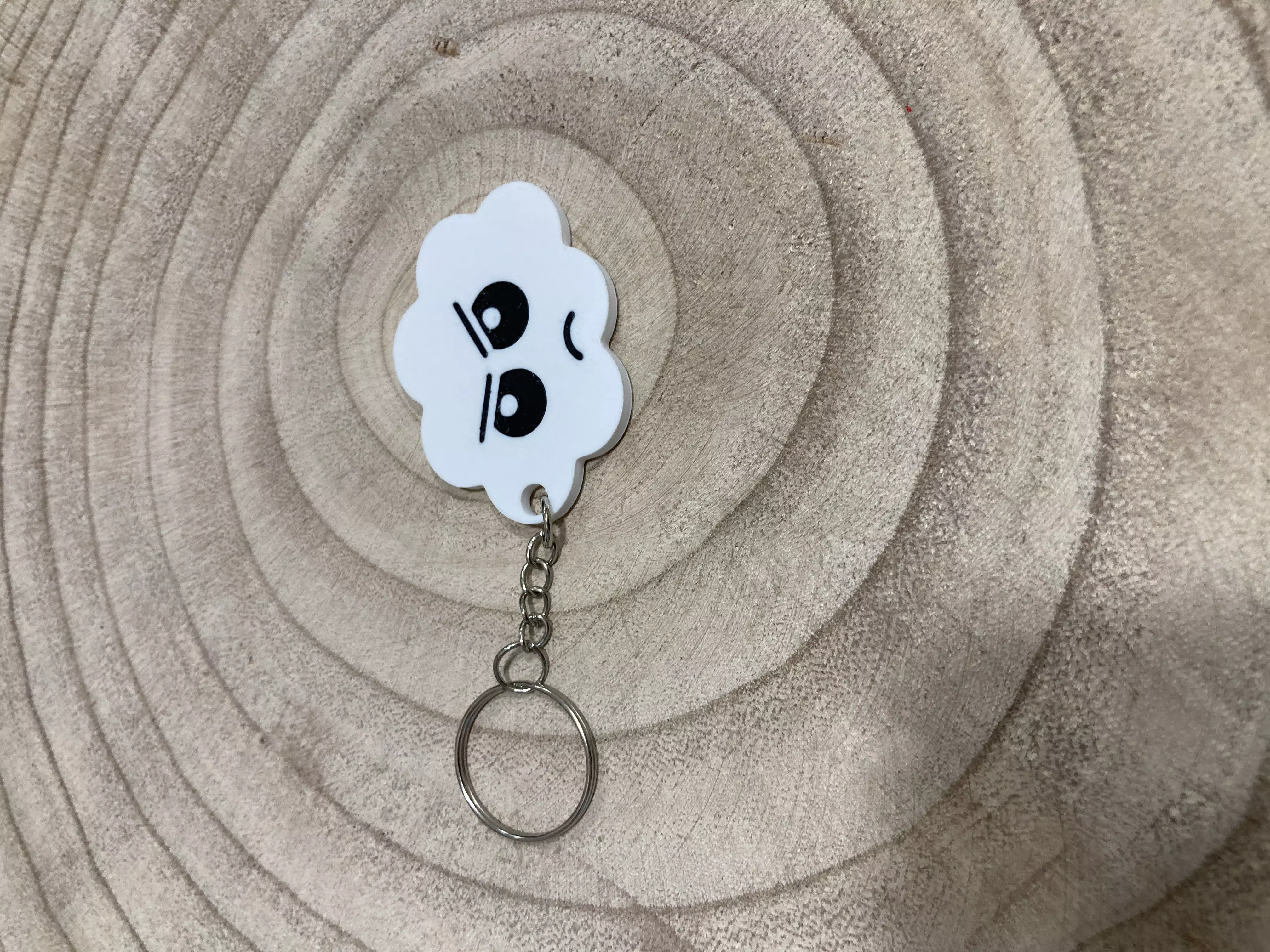 Angry cloud keychain Llavero Nube Enfadada 3D print model_0