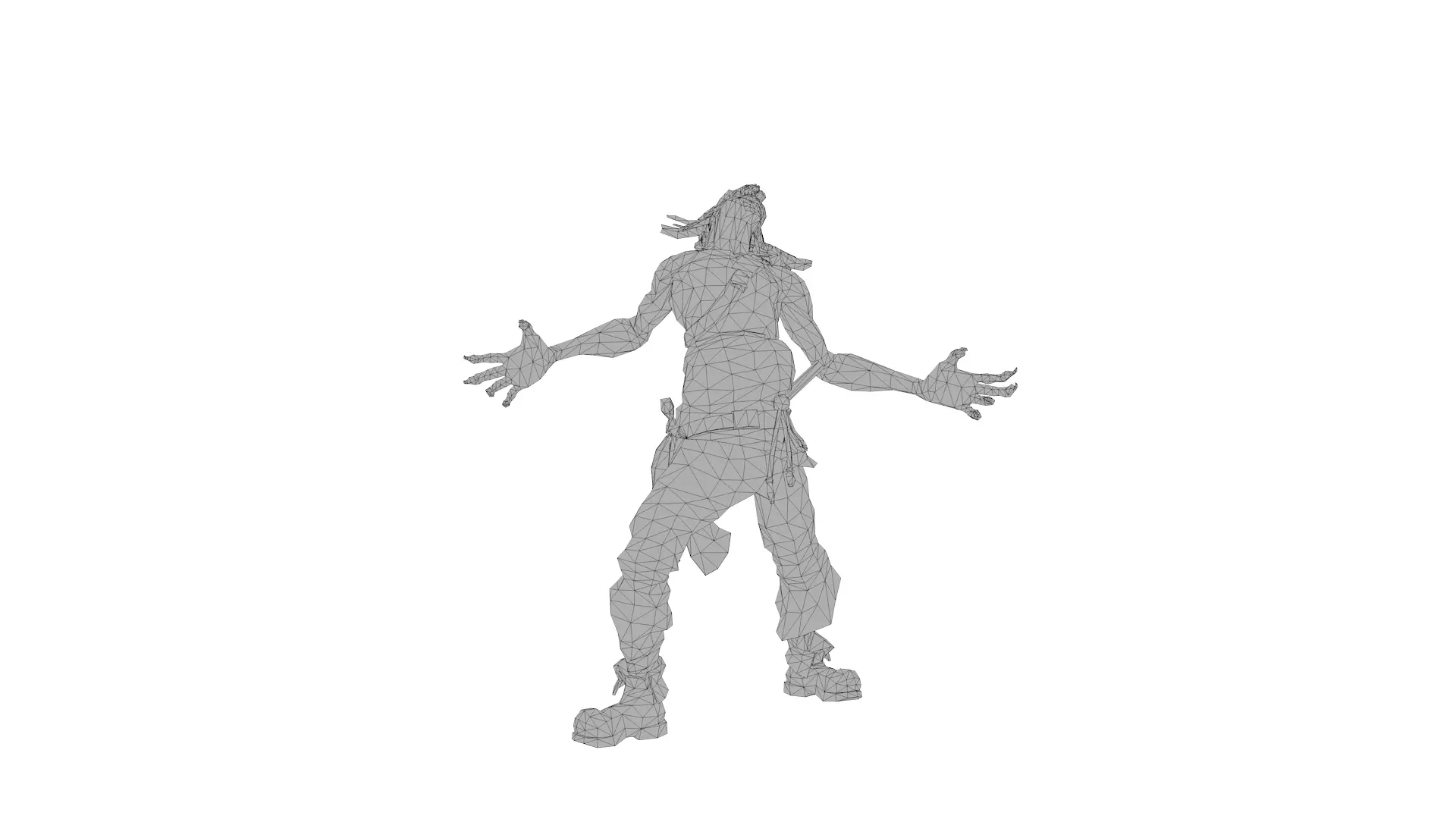 Realistic Zombie  Infected Creature 3D Model  Game Ready Low-poly 3D model_10