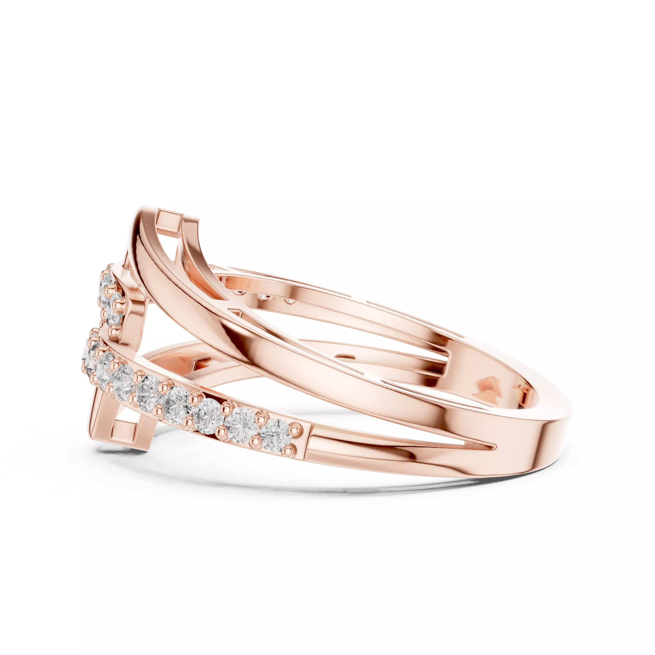 Diamond Ring 3dm stl renders animation videos details 3D print model_1