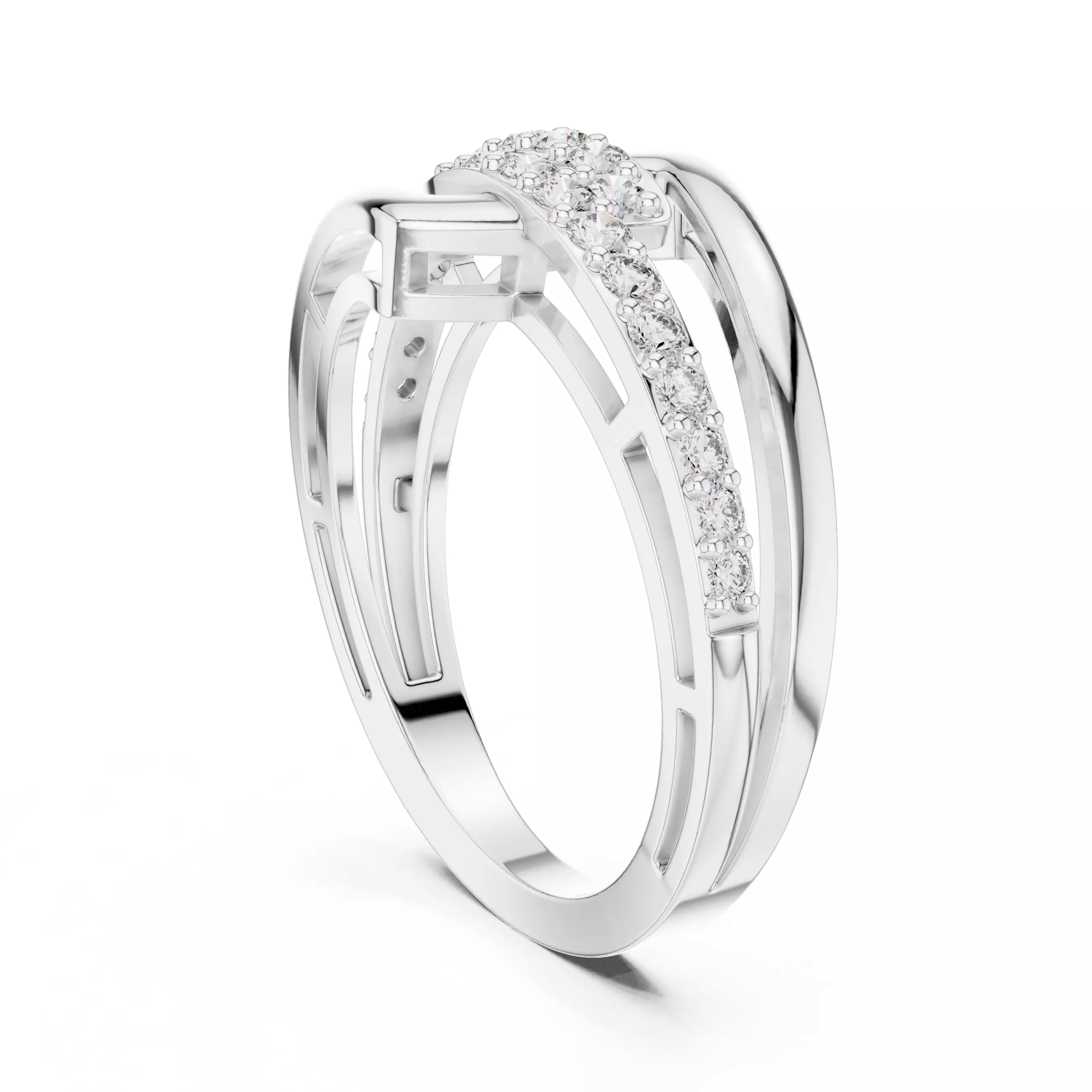 Diamond Ring 3dm stl renders animation videos details 3D print model_10