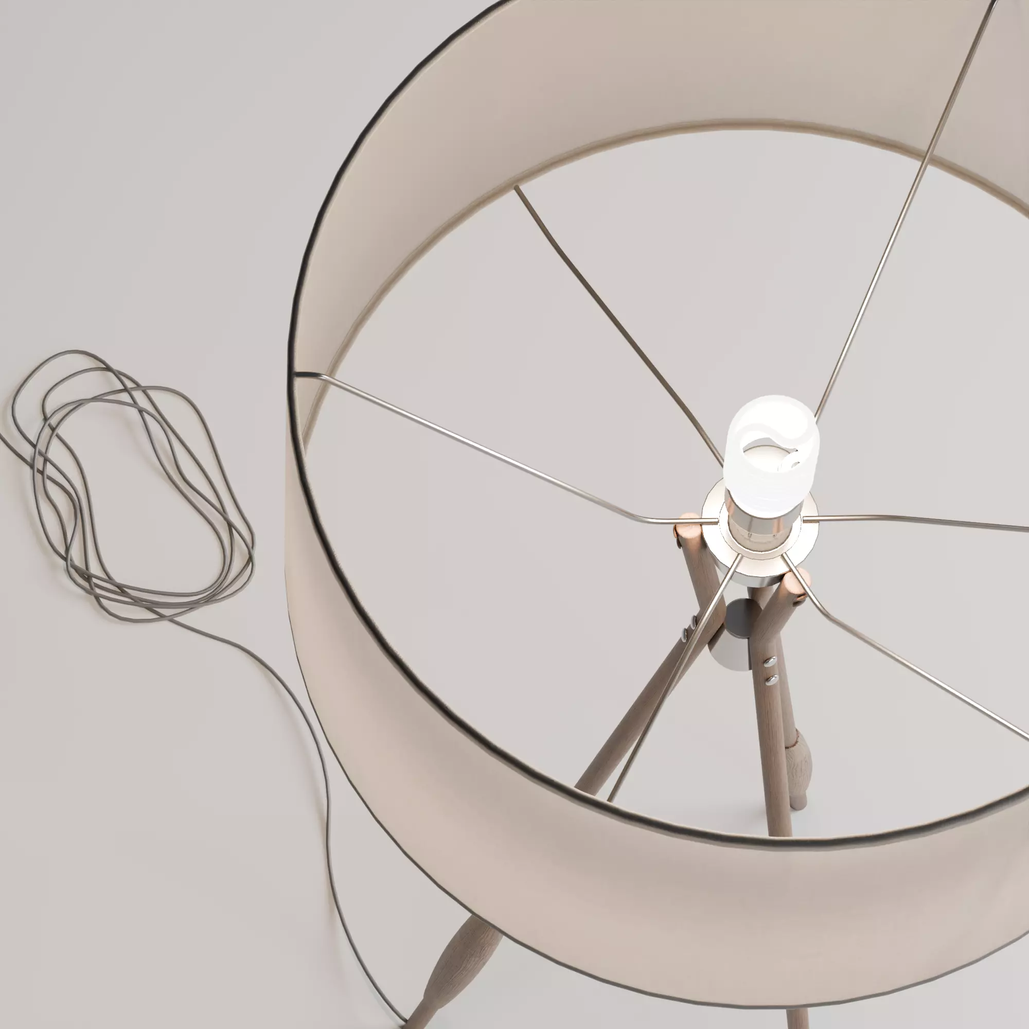 Floor LamP set of 4 Low-poly 3D model_7