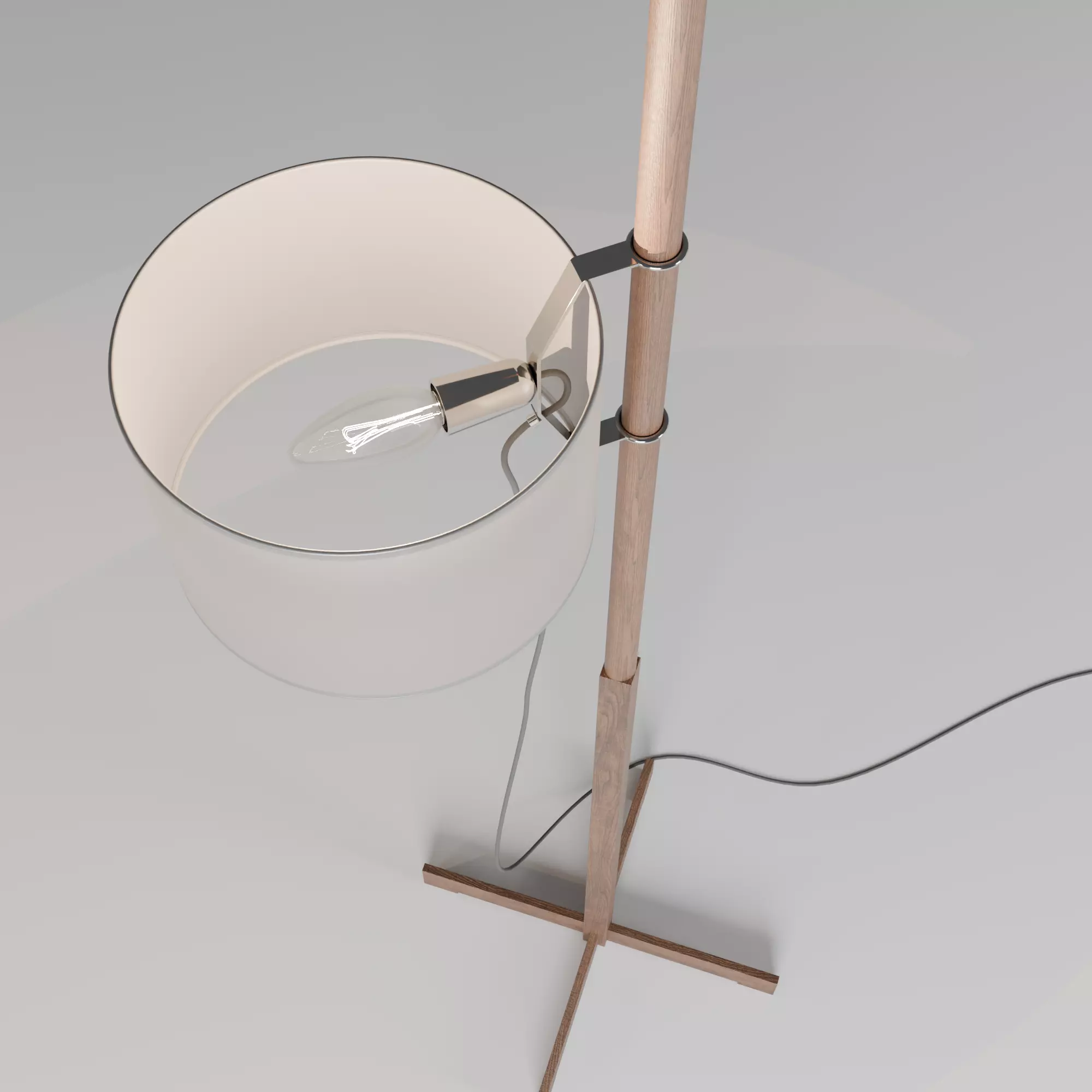 Floor LamP set of 4 Low-poly 3D model_5