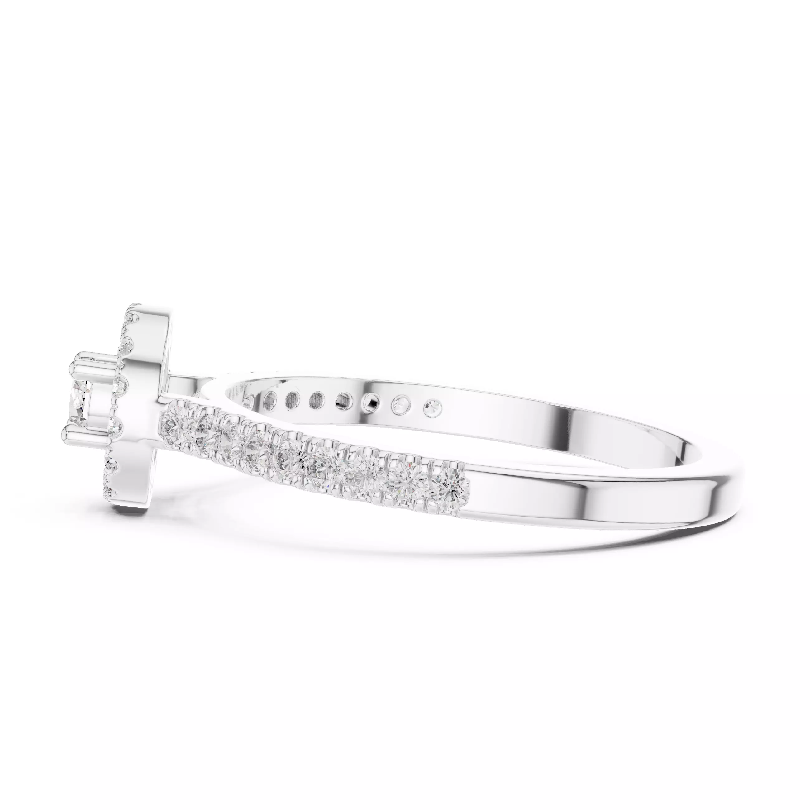 Solitaire Ring 3dm stl renders animation videos details 3D print model_2