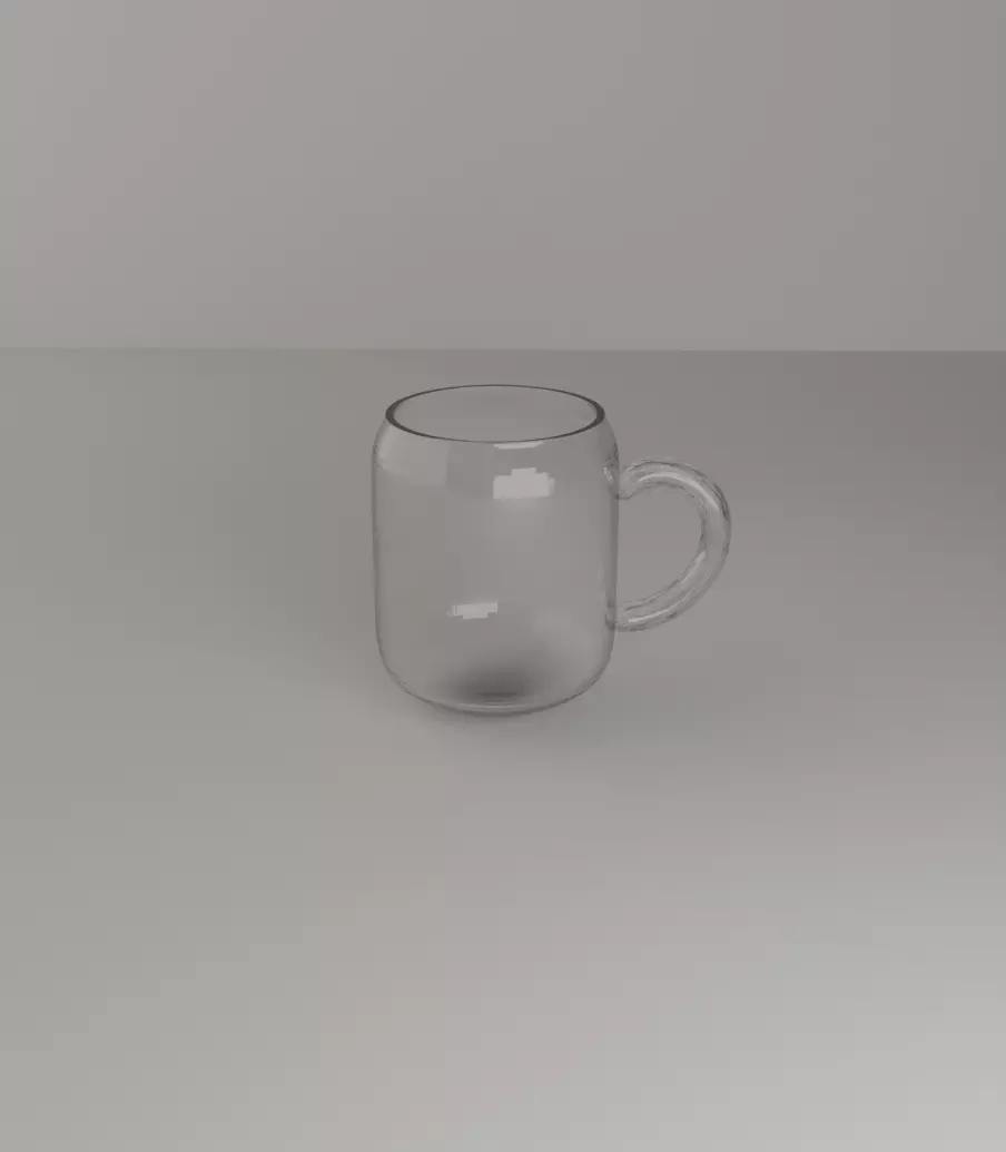 glass mug 3D model_0