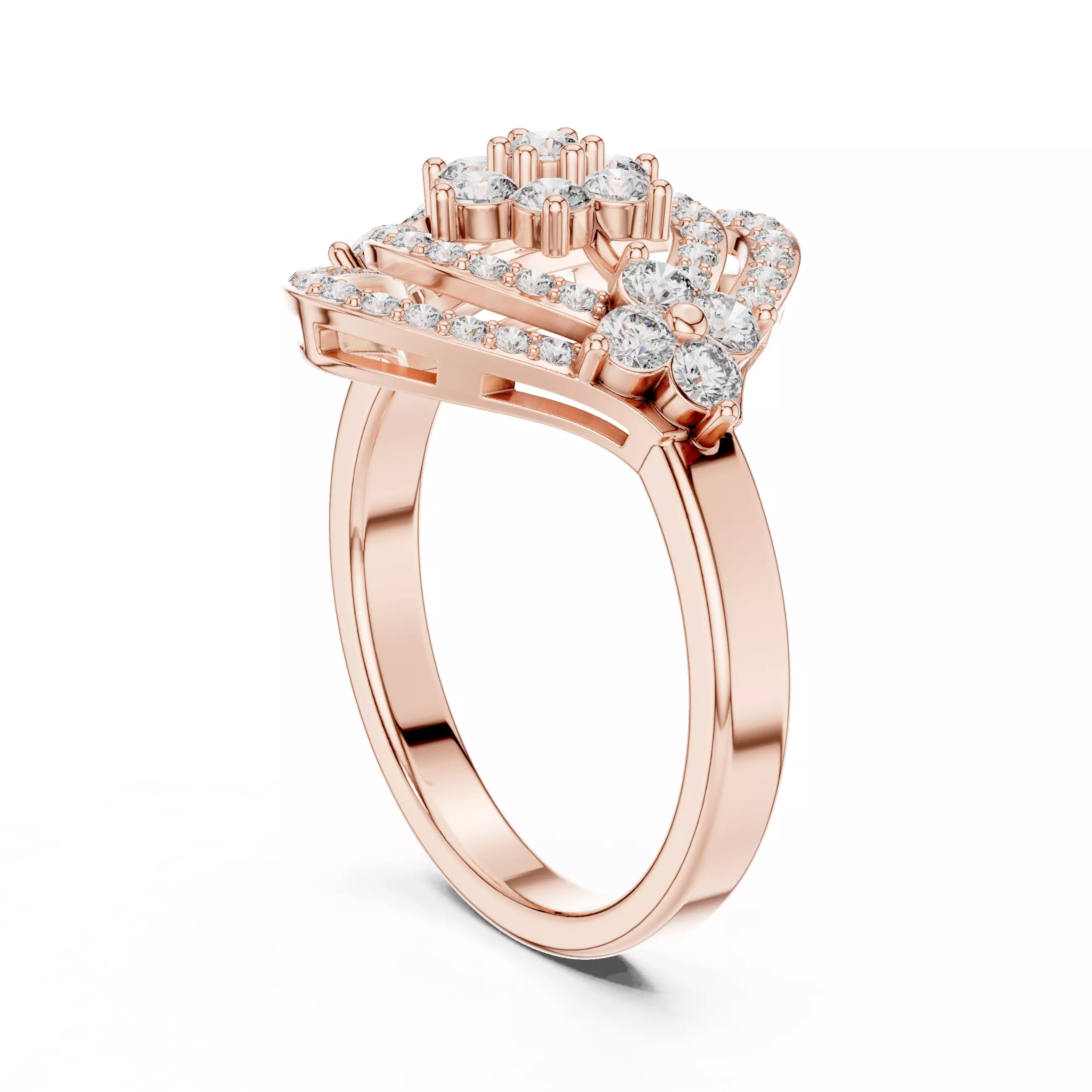 Diamond Ring 3dm stl renders animation videos details 3D print model_8