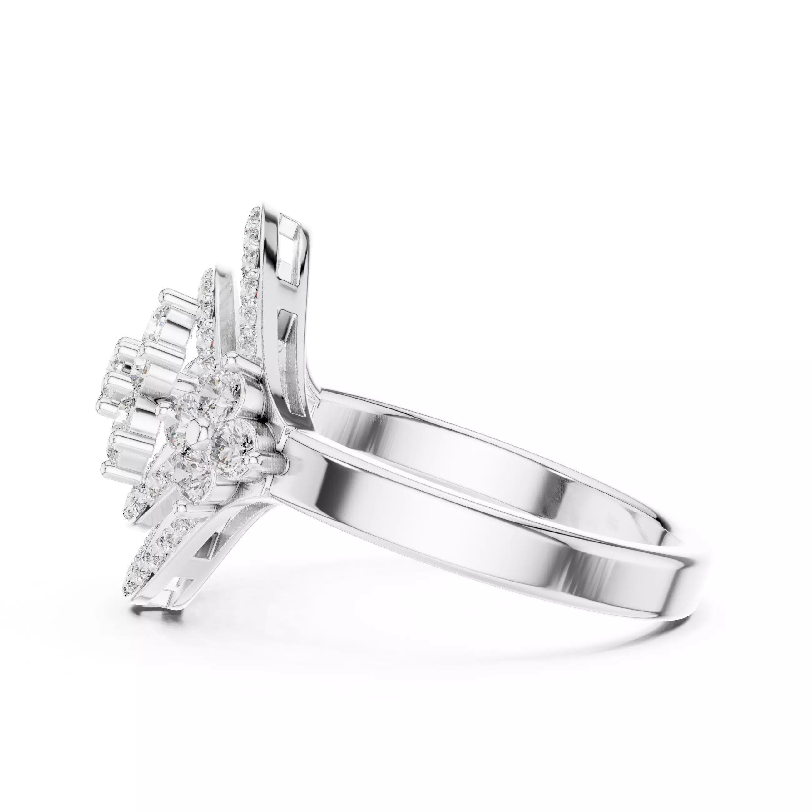 Diamond Ring 3dm stl renders animation videos details 3D print model_2