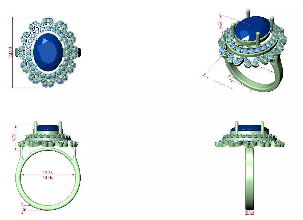 Solitaire Ring 3dm stl renders animation videos details 3D print model_6