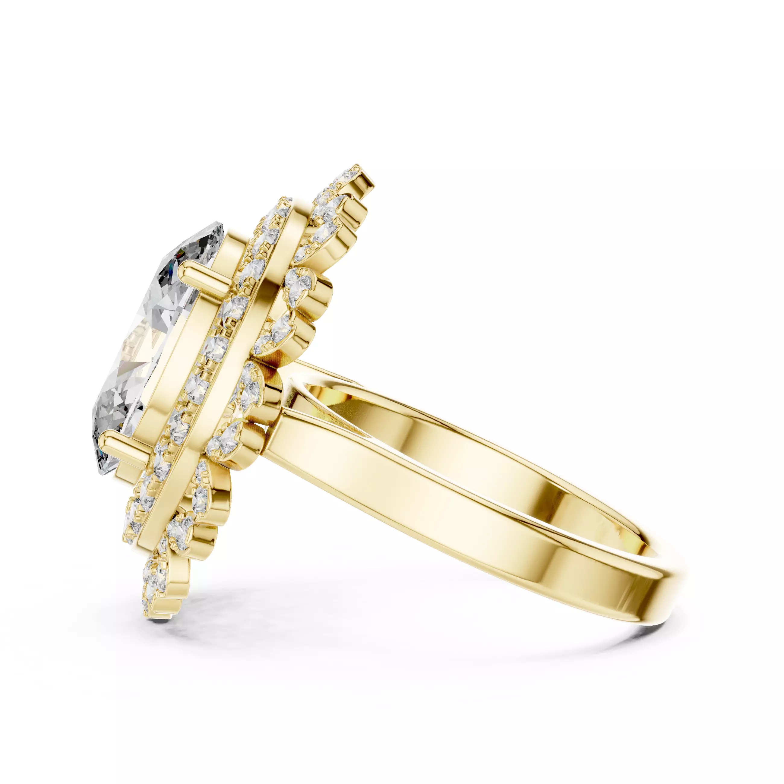 Solitaire Ring 3dm stl renders animation videos details 3D print model_4