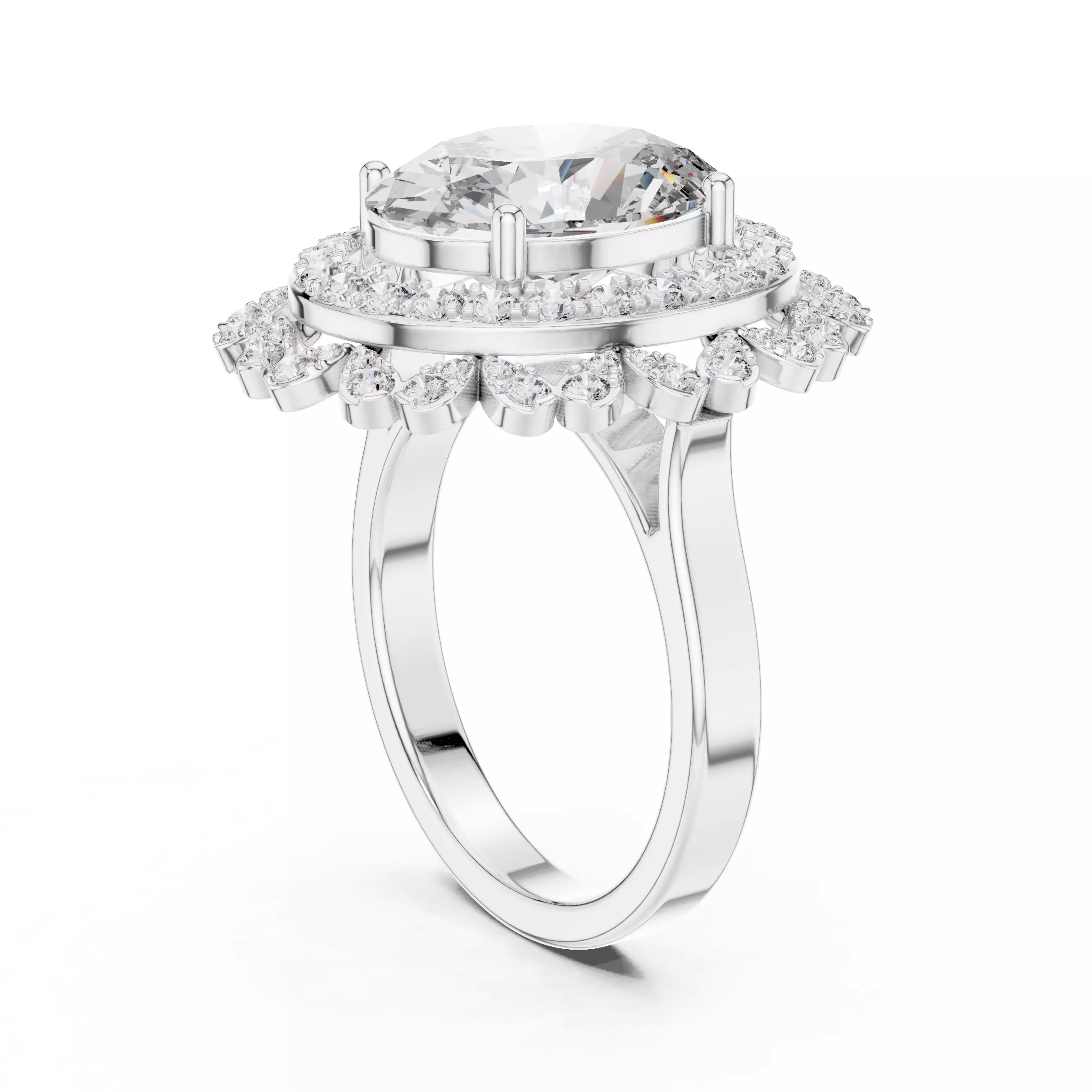 Solitaire Ring 3dm stl renders animation videos details 3D print model_10