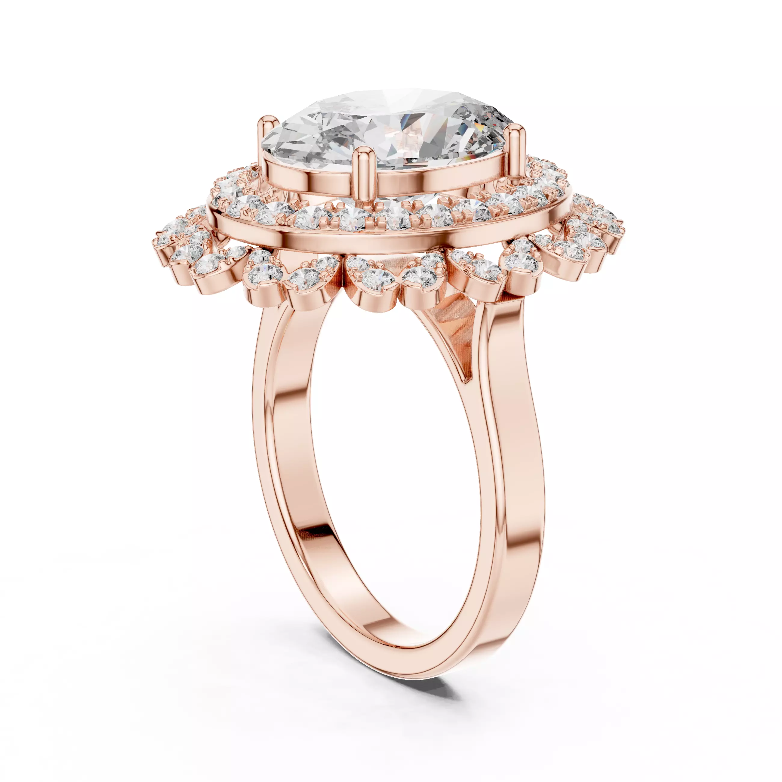 Solitaire Ring 3dm stl renders animation videos details 3D print model_8