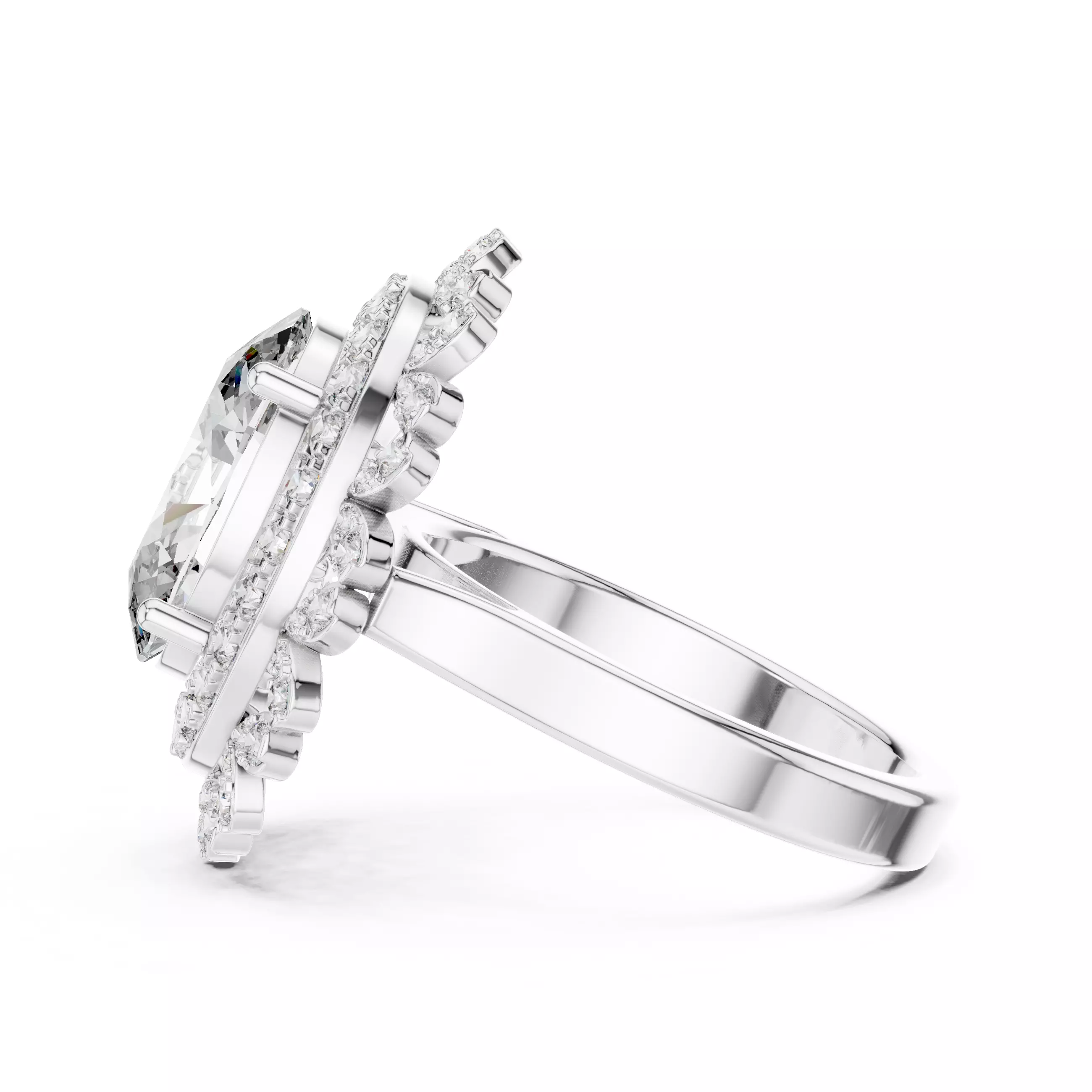 Solitaire Ring 3dm stl renders animation videos details 3D print model_2