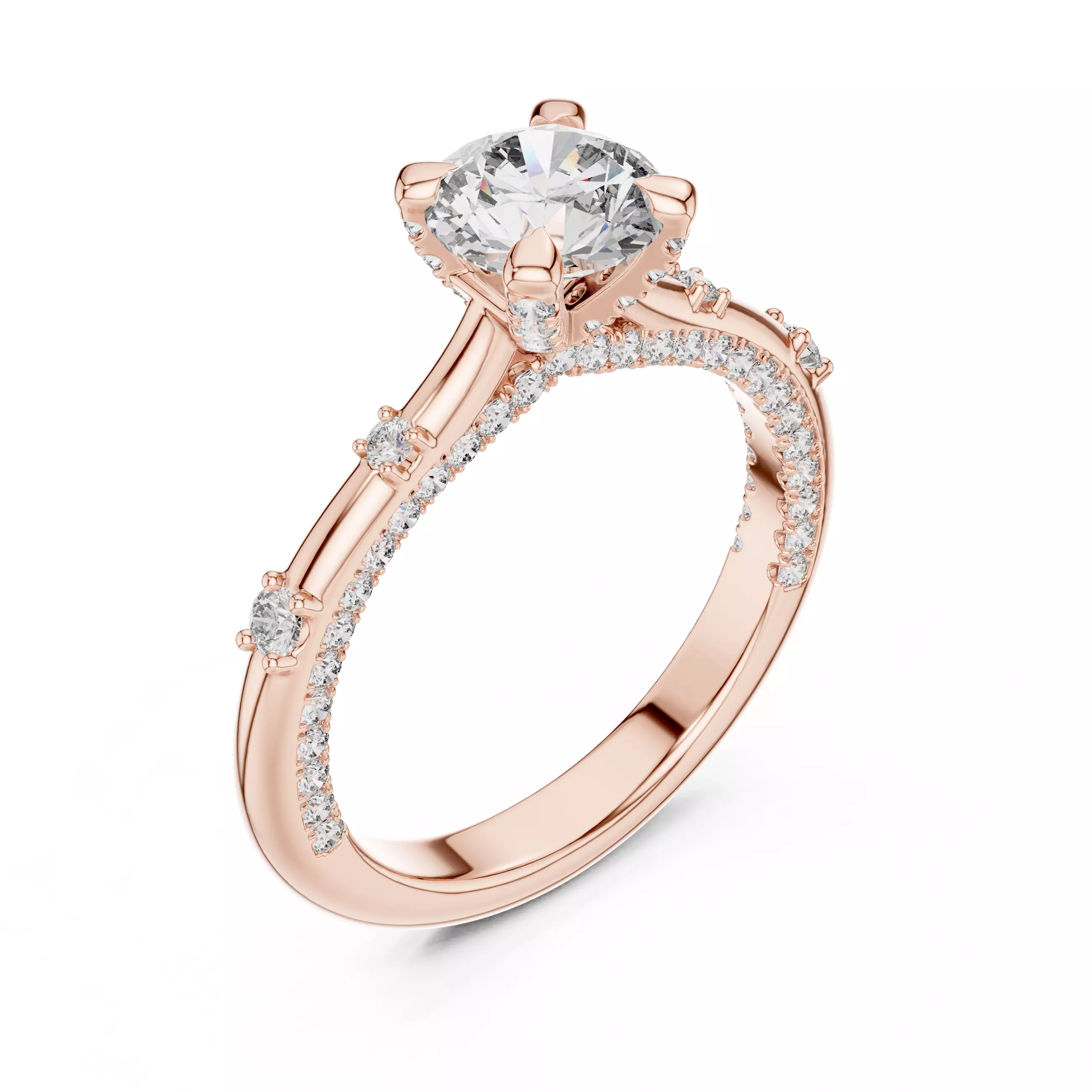 Solitaire Ring 3dm stl renders animation videos details 3D print model_9