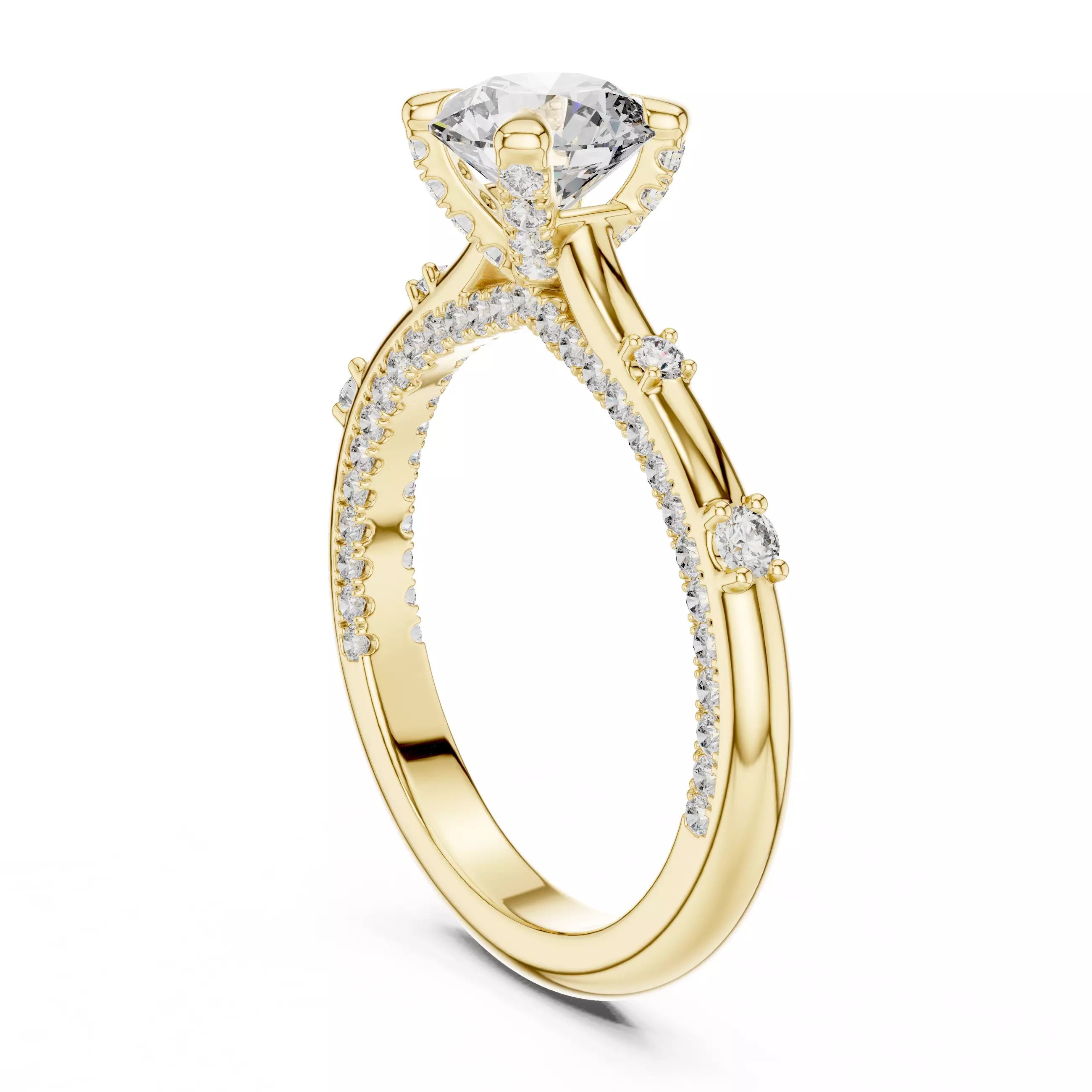 Solitaire Ring 3dm stl renders animation videos details 3D print model_12