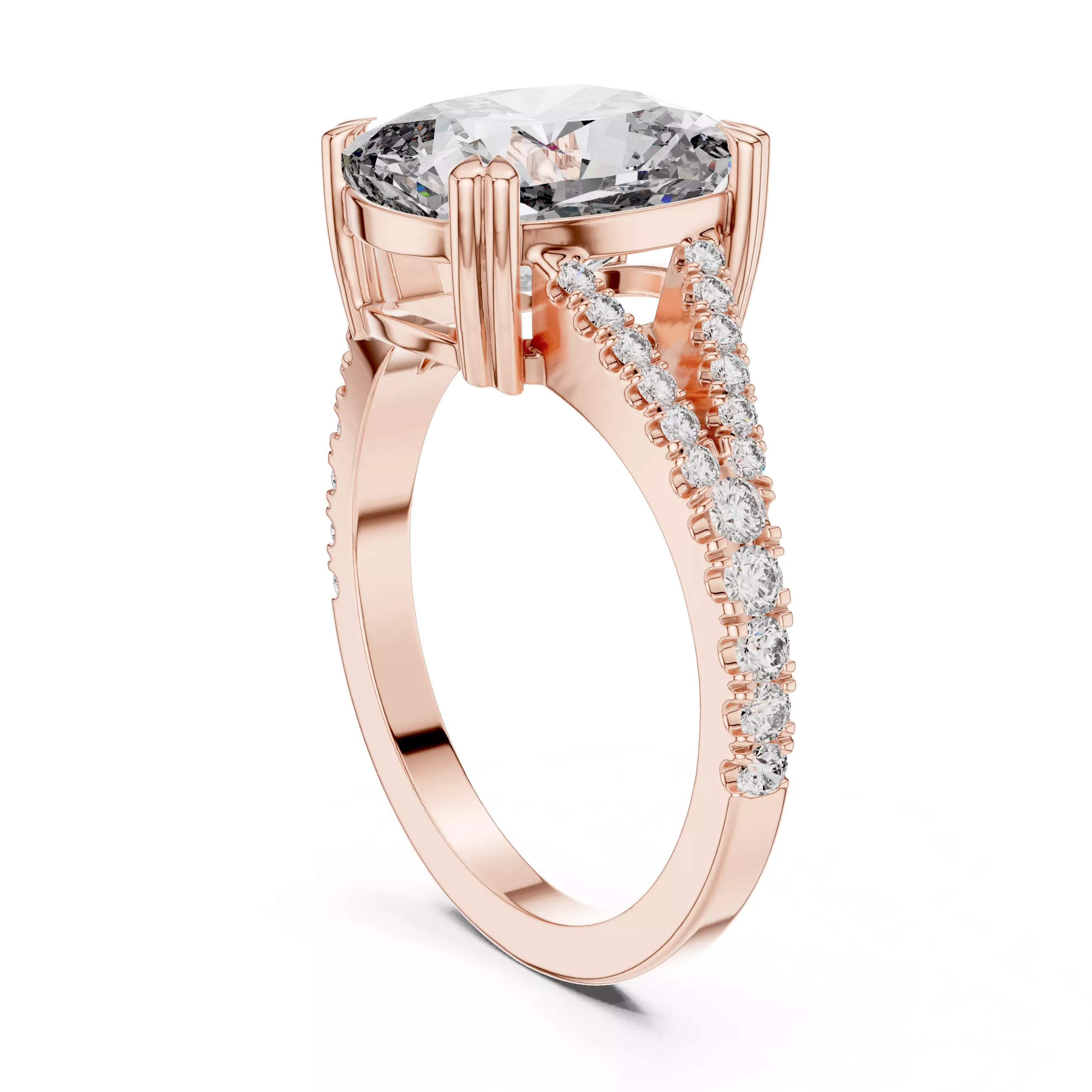 Solitaire Ring 3dm stl renders animation videos details  3D print model_8