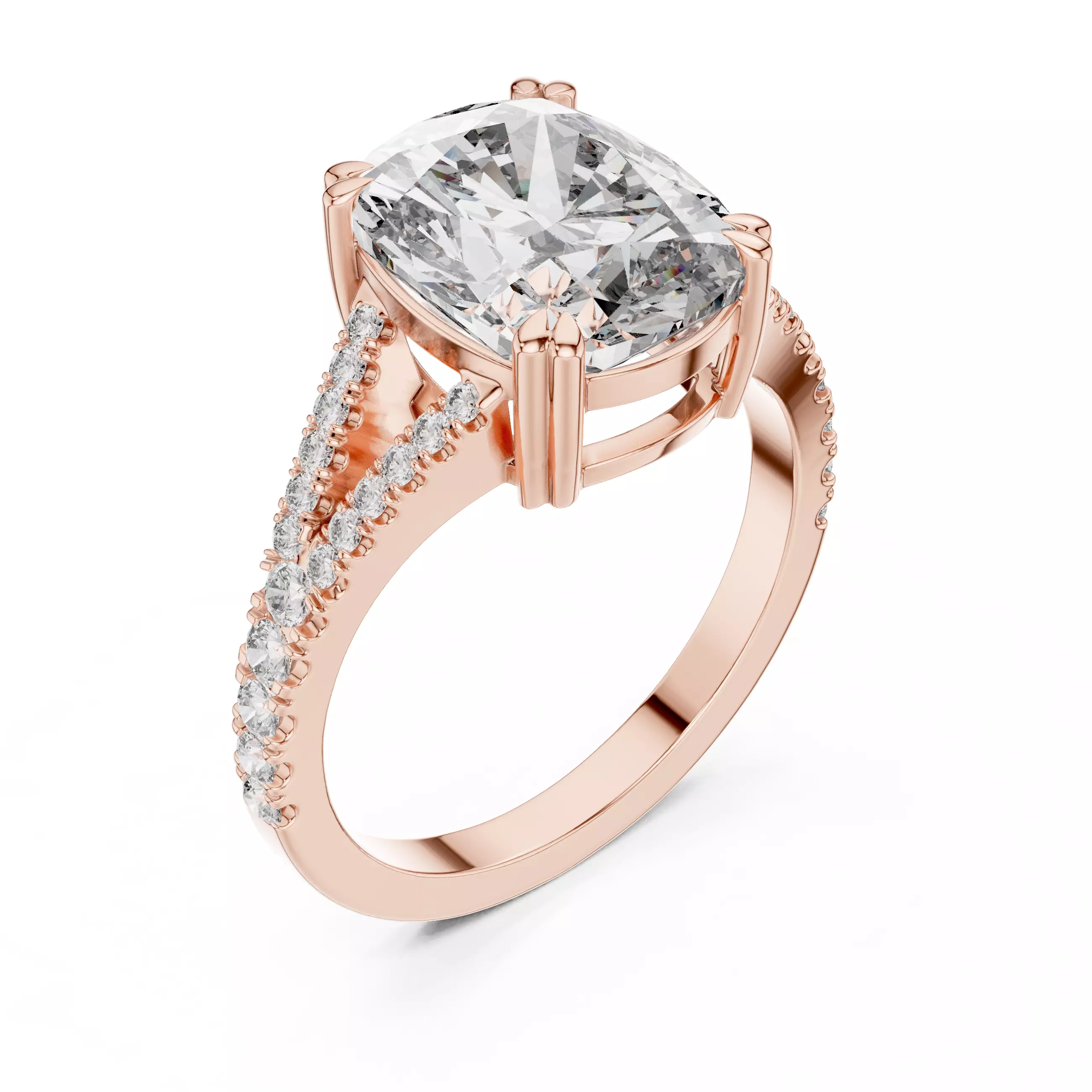 Solitaire Ring 3dm stl renders animation videos details  3D print model_9