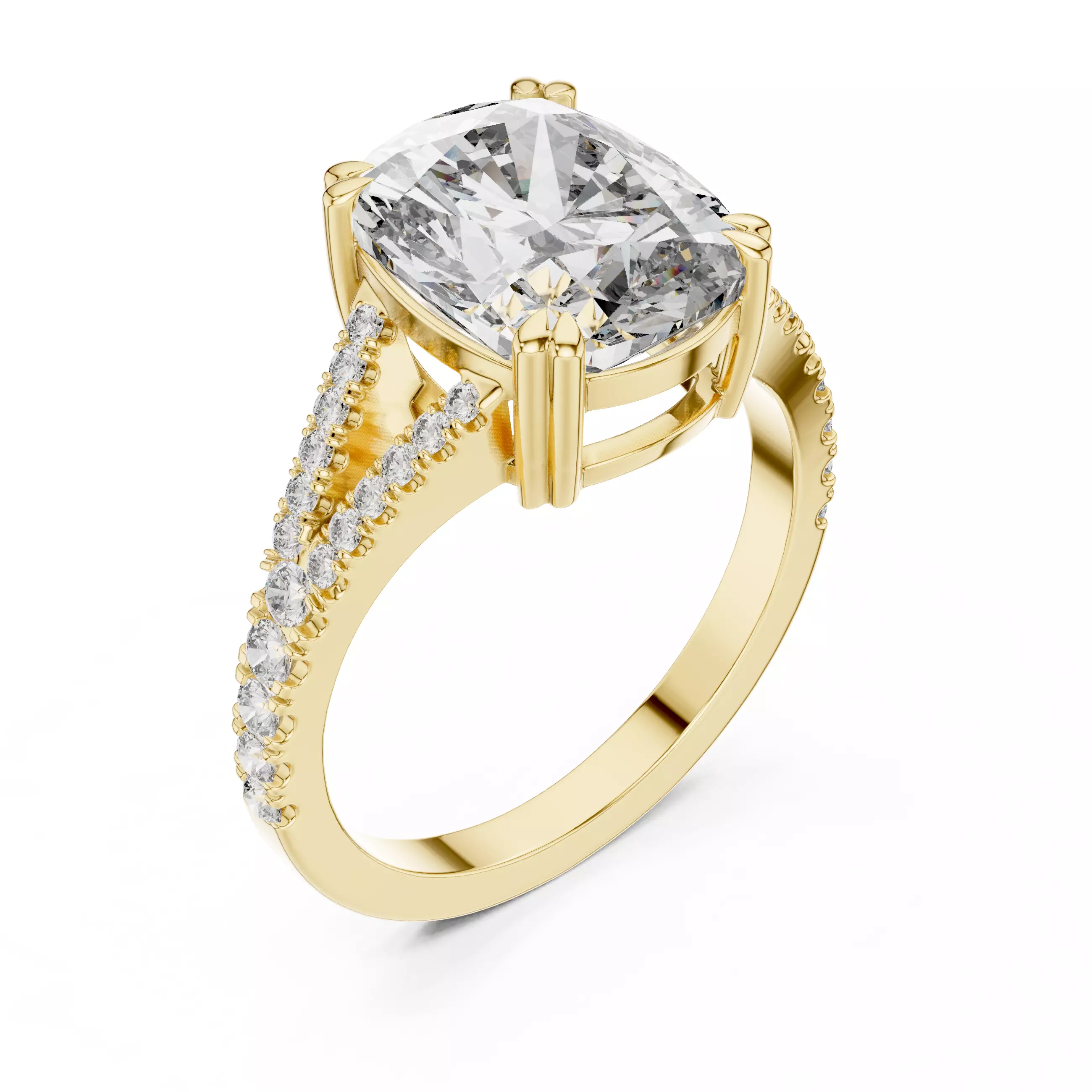 Solitaire Ring 3dm stl renders animation videos details  3D print model_13