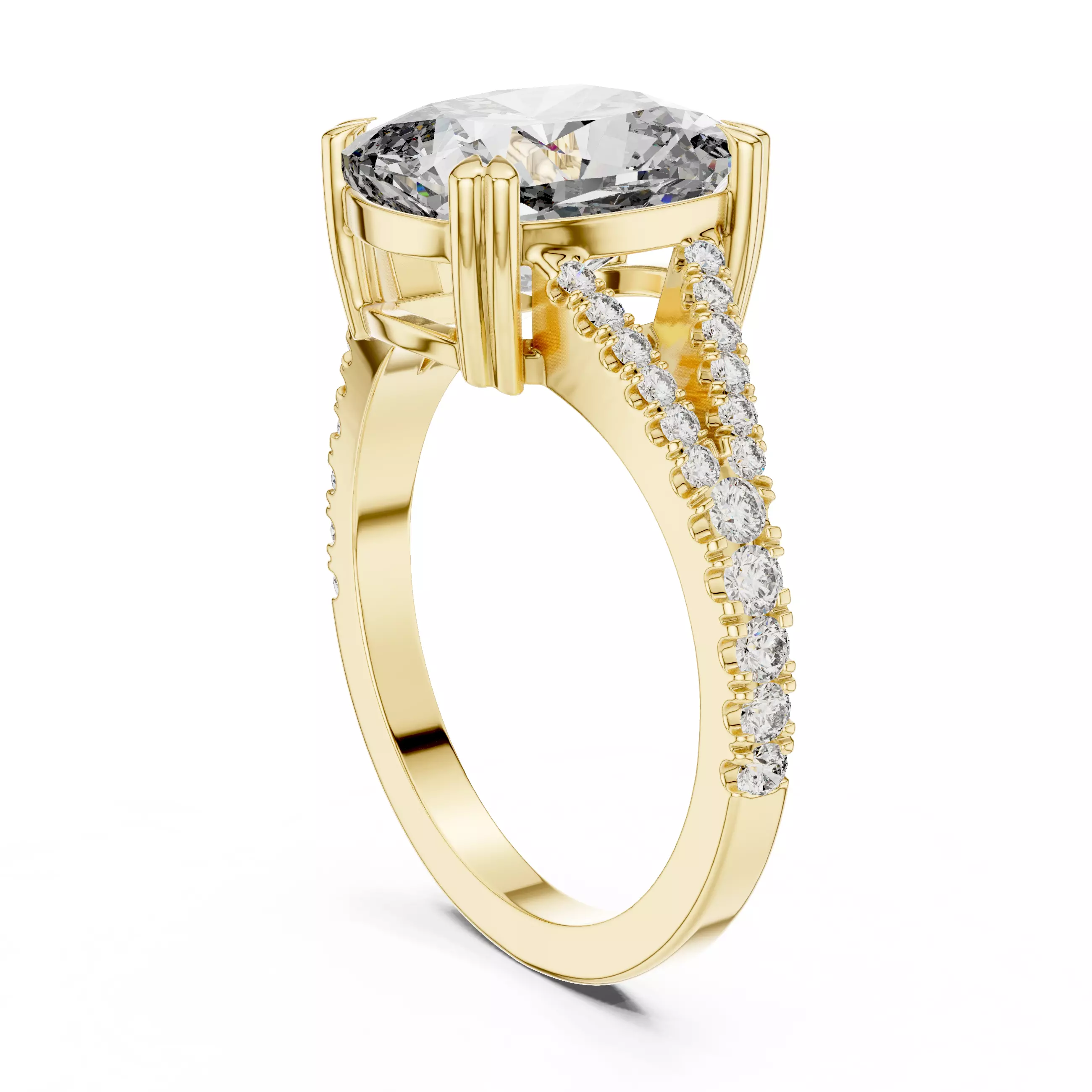 Solitaire Ring 3dm stl renders animation videos details  3D print model_12