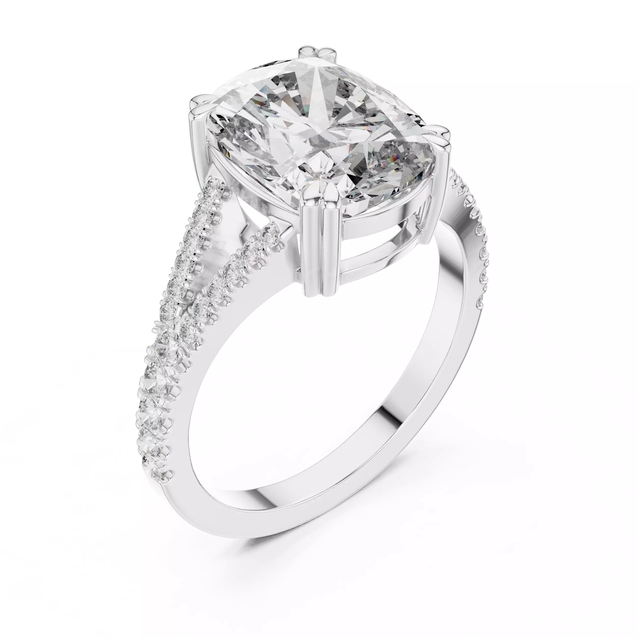 Solitaire Ring 3dm stl renders animation videos details  3D print model_11