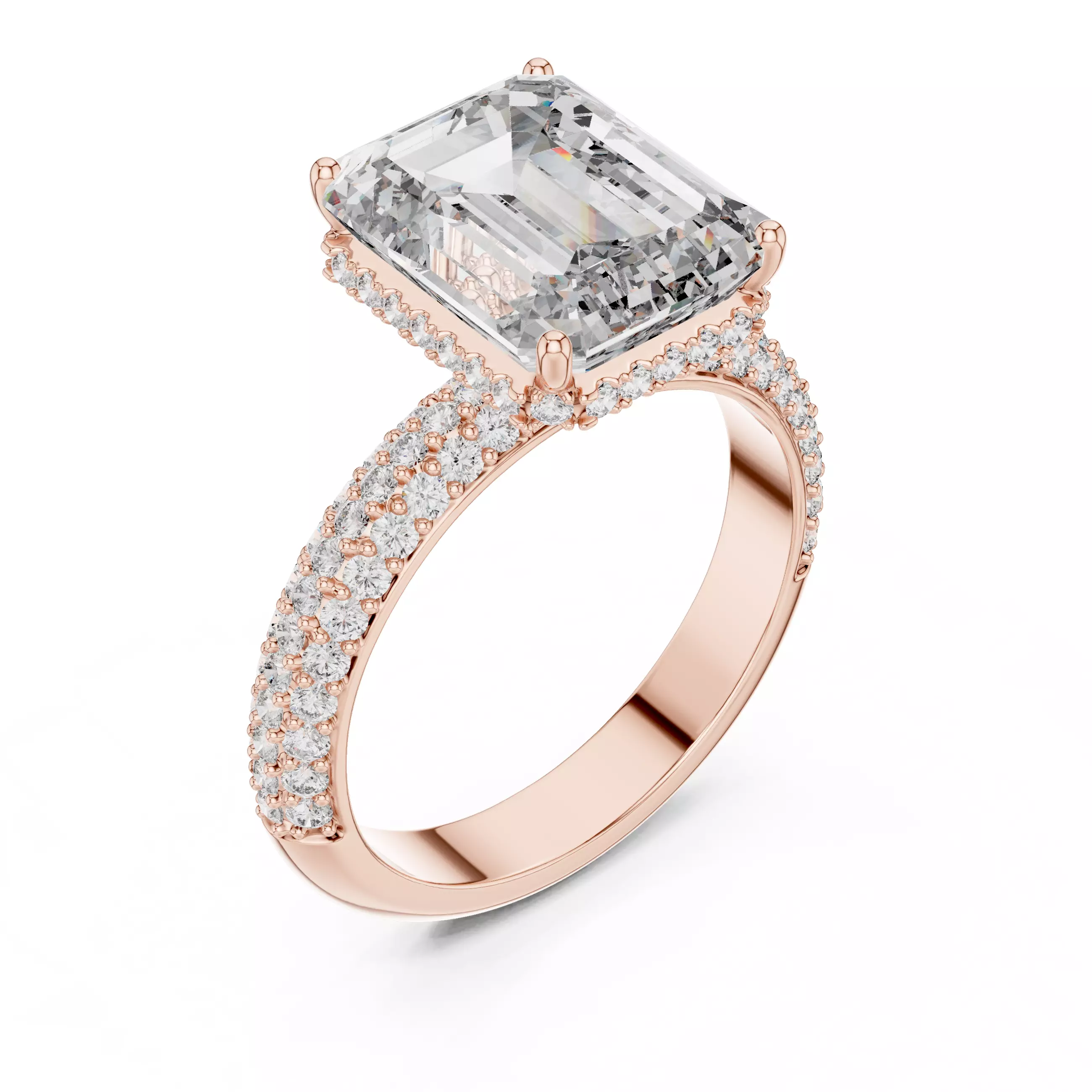 Solitaire Ring 3dm stl renders animation videos details 3D print model_9