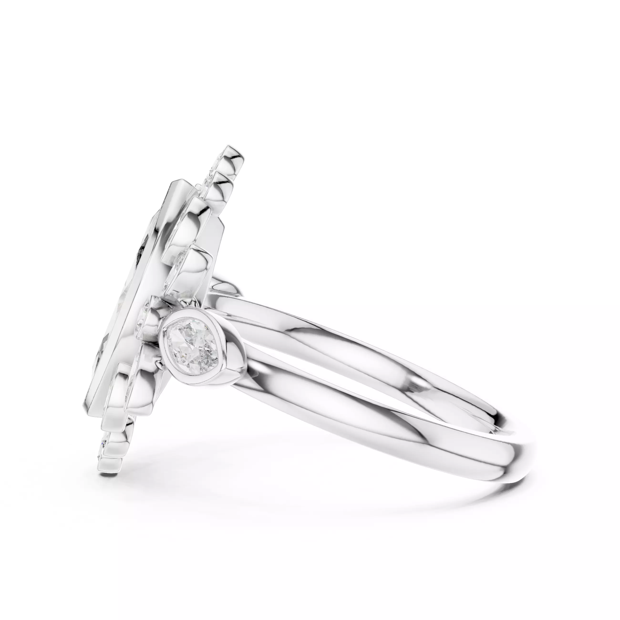 Solitaire Ring 3dm stl renders animation videos details 3D print model_2