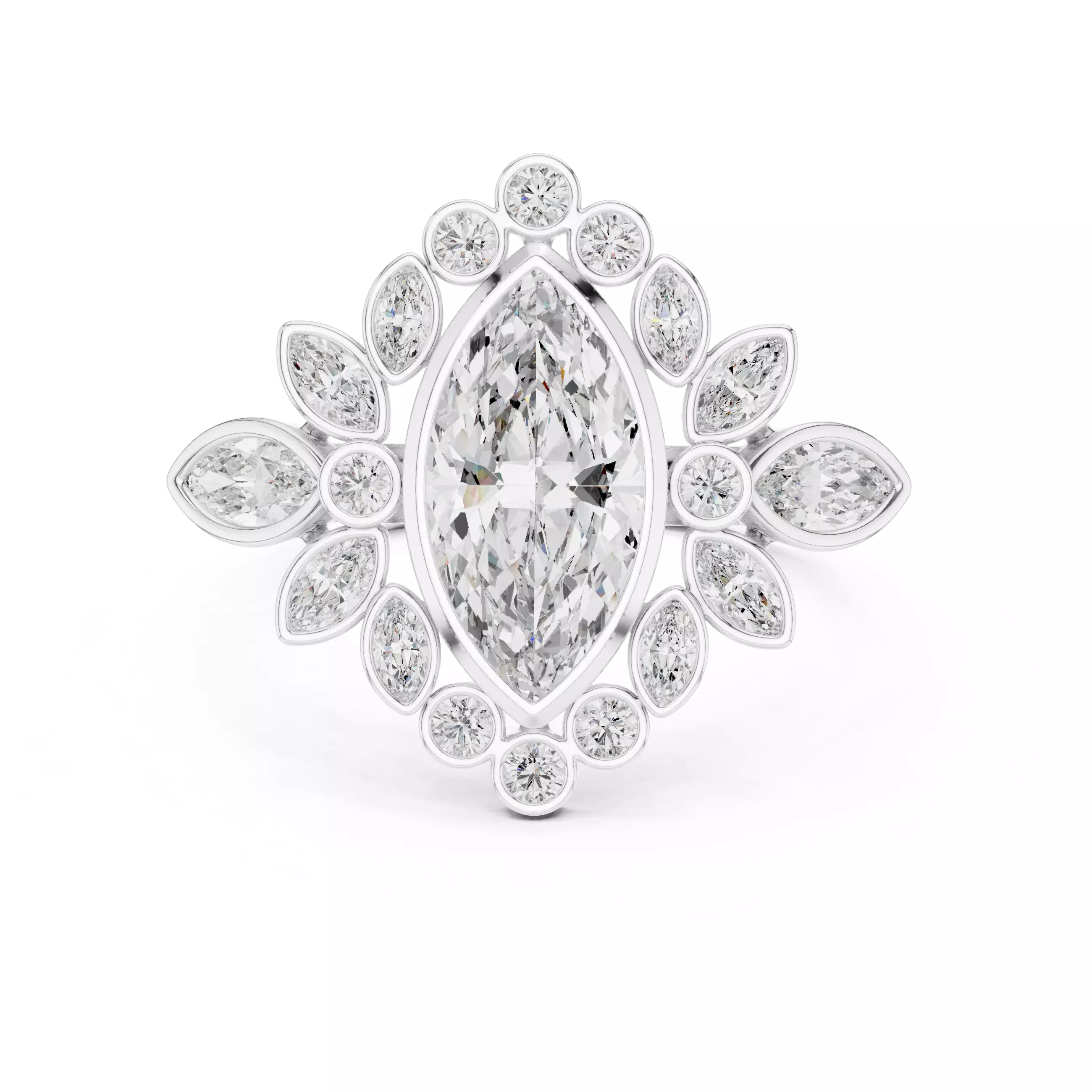 Solitaire Ring 3dm stl renders animation videos details 3D print model_3