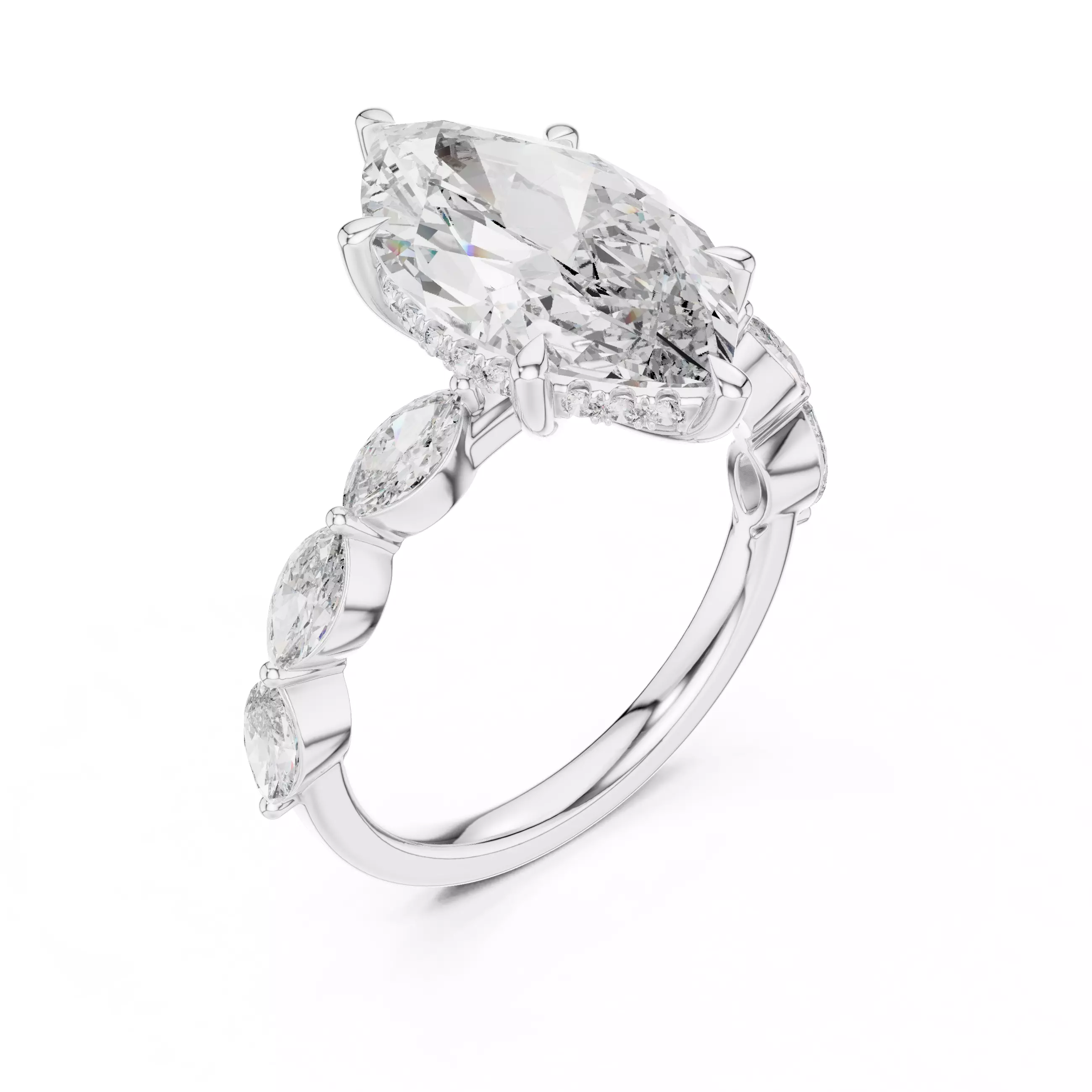 Solitaire Ring 3dm stl renders animation videos details 3D print model_11