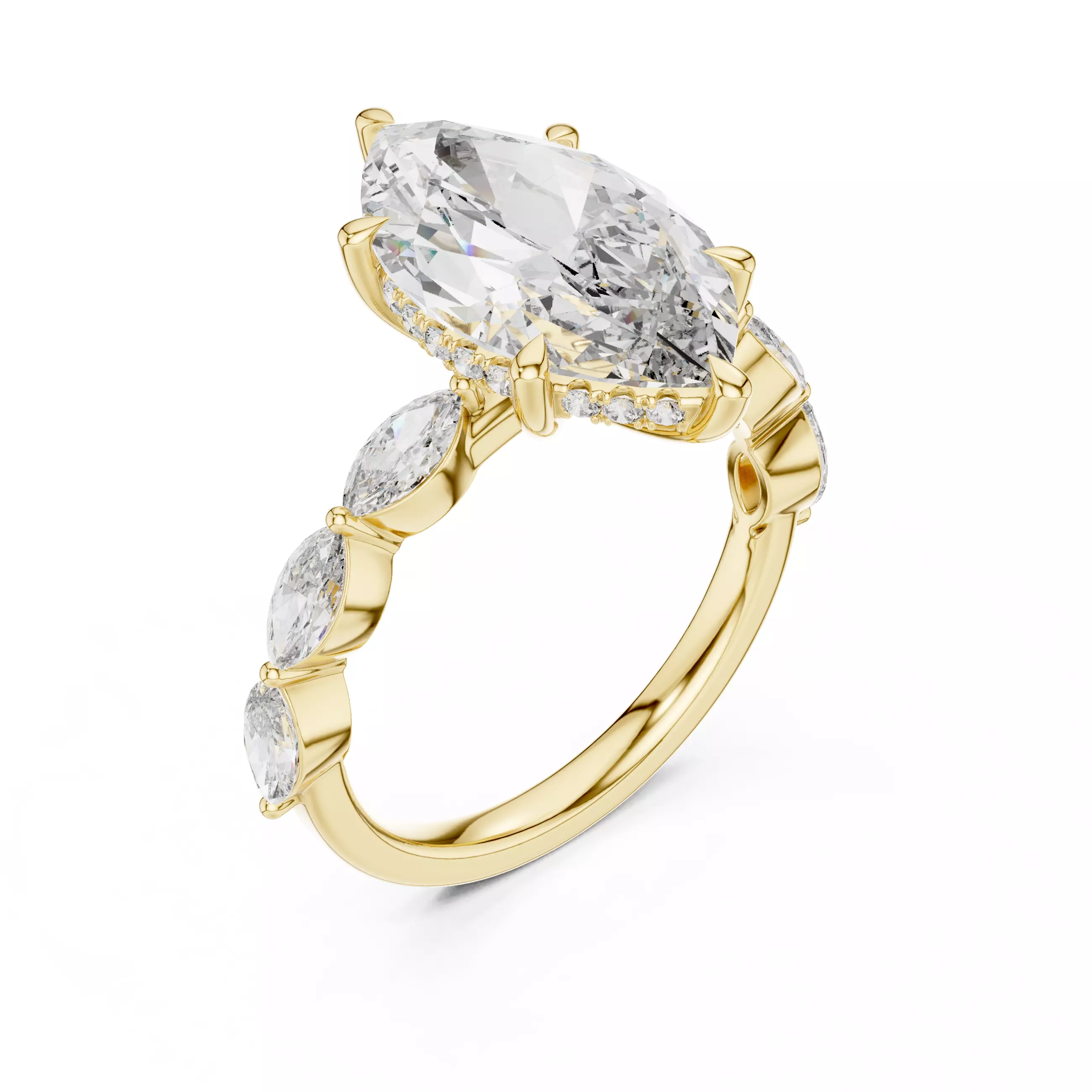 Solitaire Ring 3dm stl renders animation videos details 3D print model_13